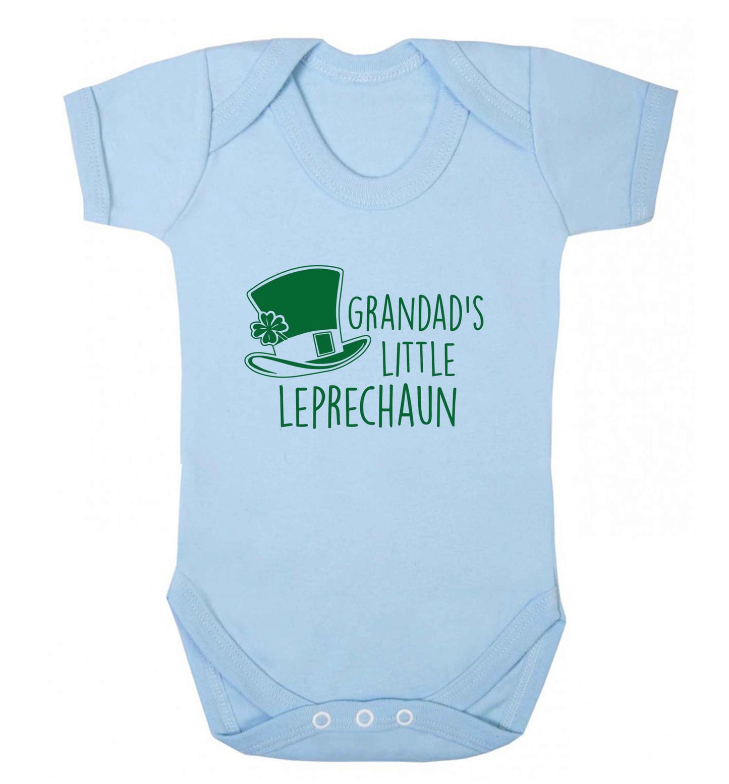 Grandad's little leprechaun baby vest pale blue 18-24 months