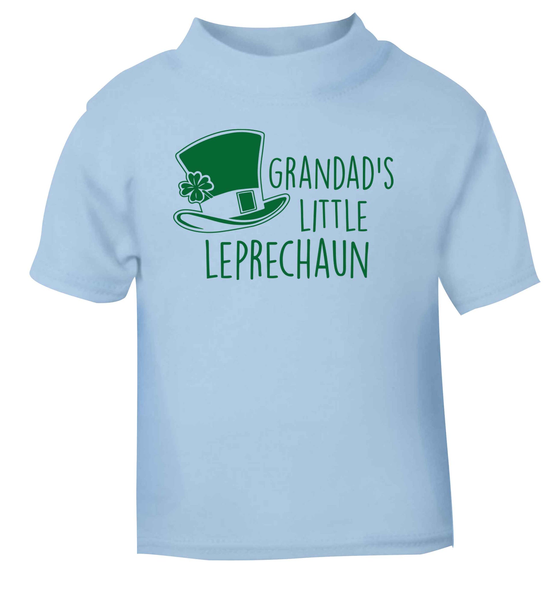 Grandad's little leprechaun light blue baby toddler Tshirt 2 Years