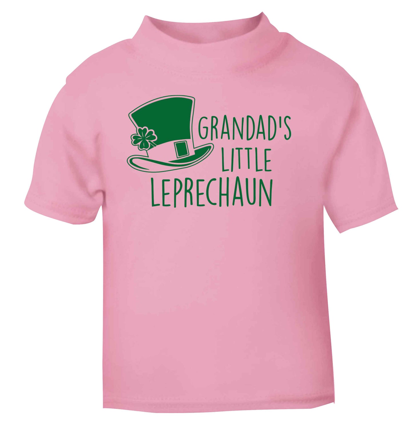 Grandad's little leprechaun light pink baby toddler Tshirt 2 Years