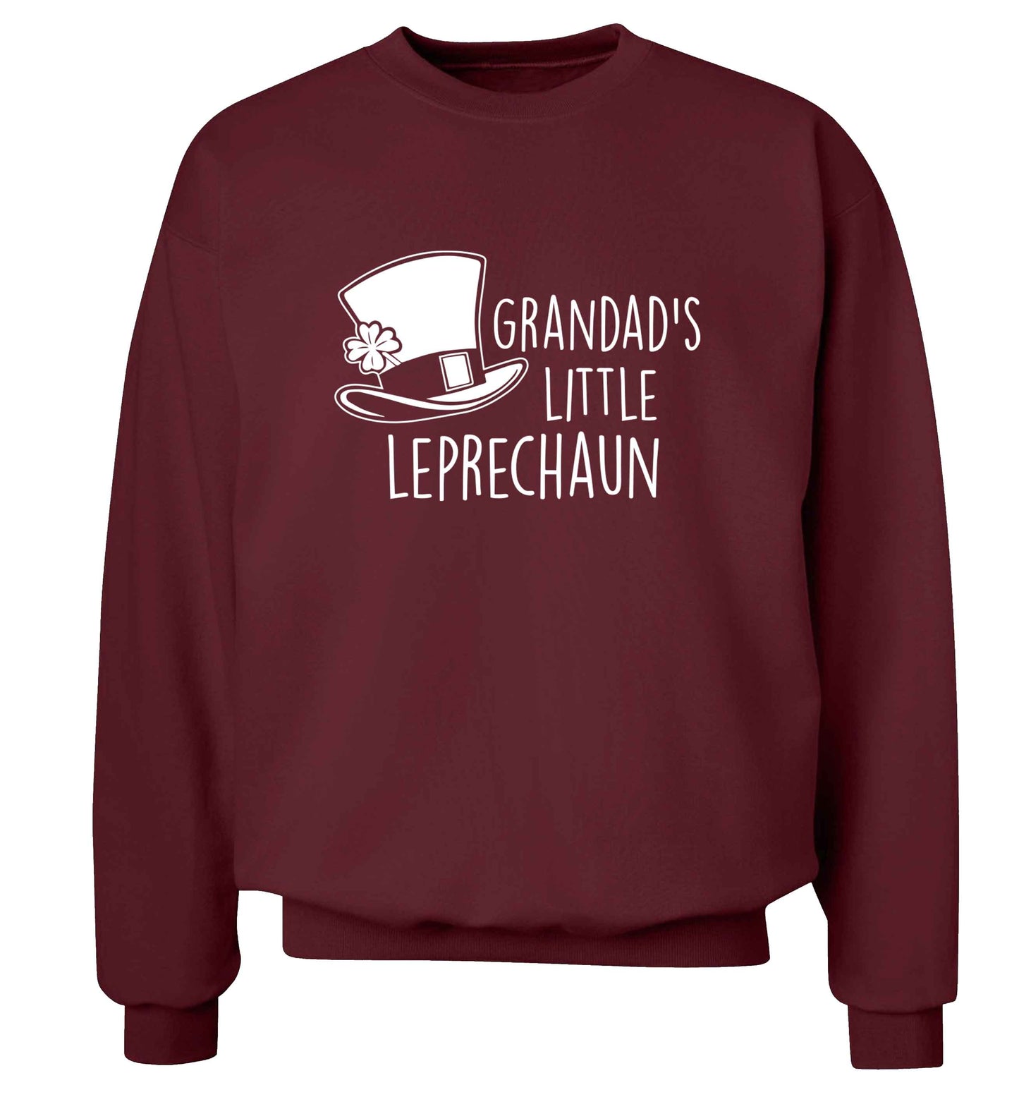 Grandad's little leprechaun adult's unisex maroon sweater 2XL