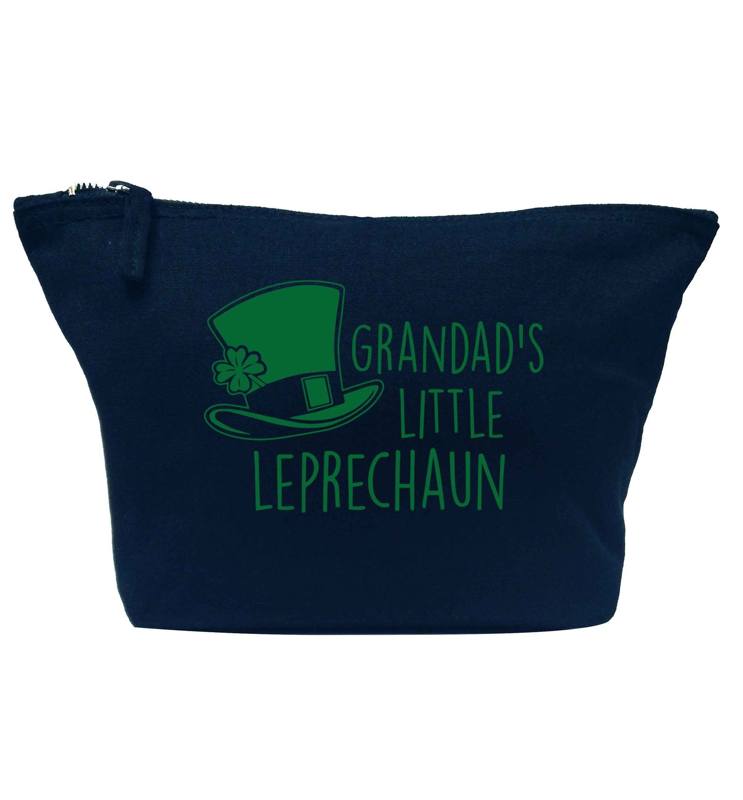Grandad's little leprechaun navy makeup bag