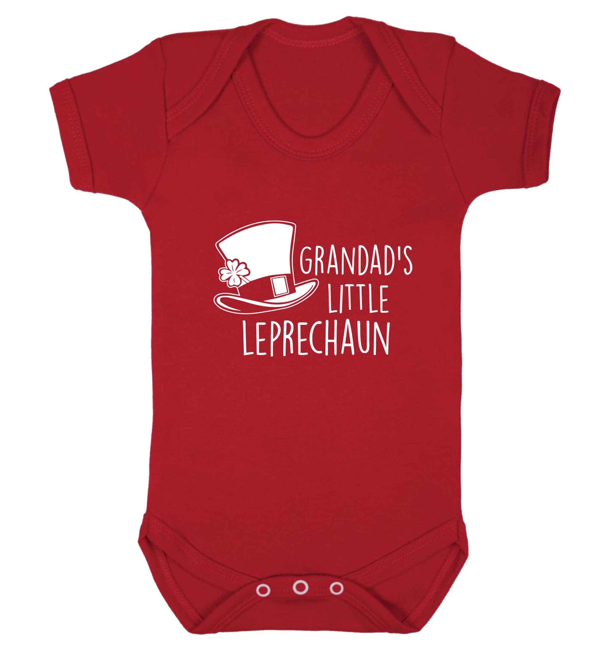 Grandad's little leprechaun baby vest red 18-24 months