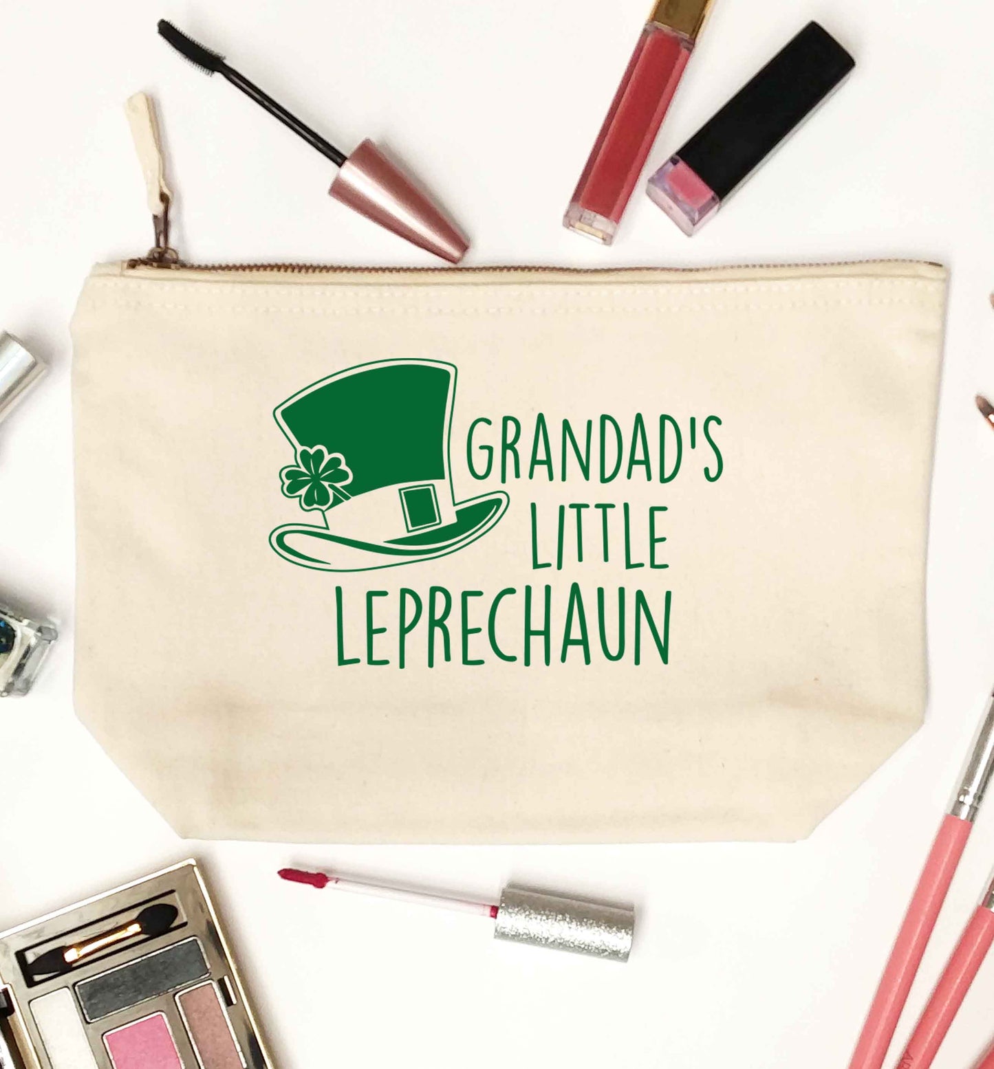 Grandad's little leprechaun natural makeup bag