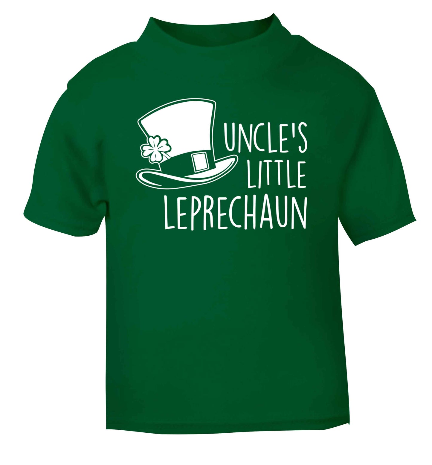 Uncles little leprechaun green baby toddler Tshirt 2 Years