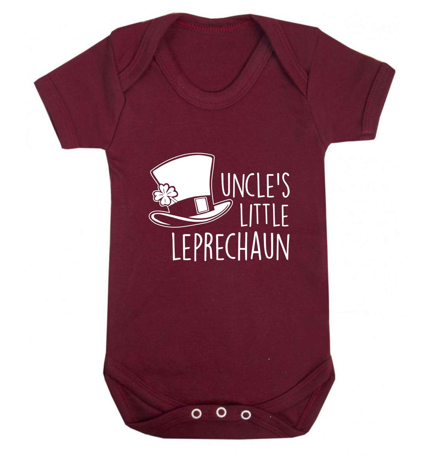 Uncles little leprechaun baby vest maroon 18-24 months