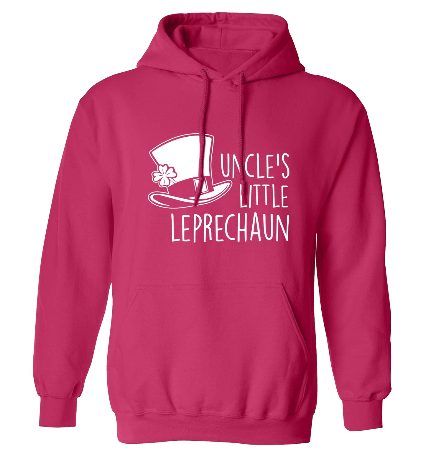 Uncles little leprechaun adults unisex pink hoodie 2XL