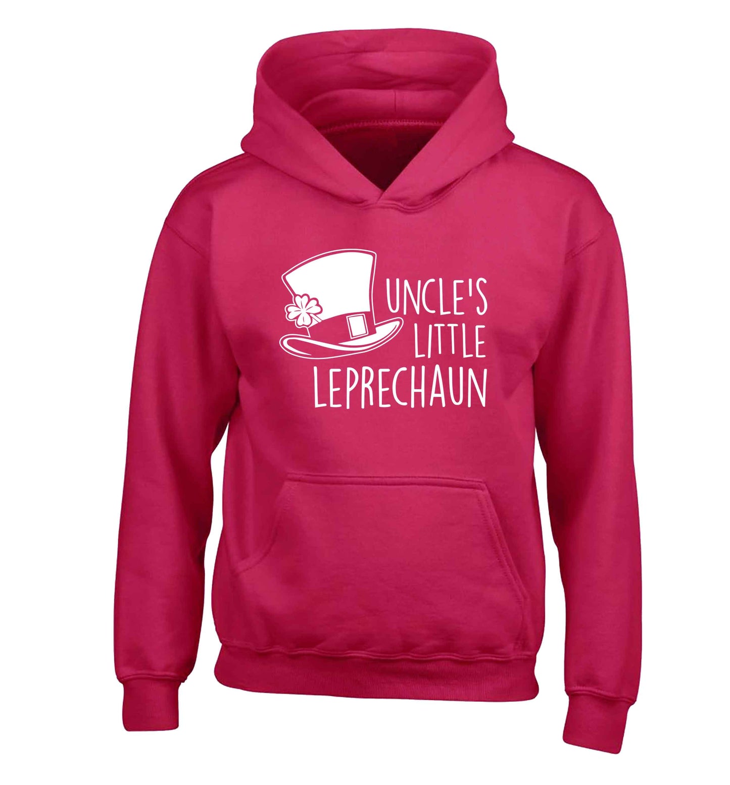 Uncles little leprechaun children's pink hoodie 12-13 Years