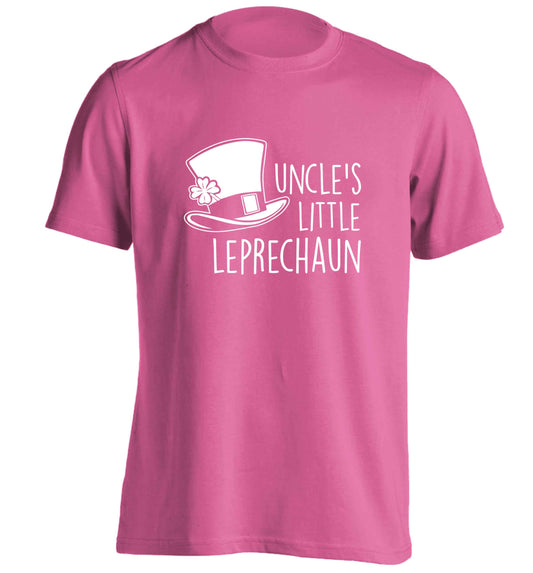 Uncles little leprechaun adults unisex pink Tshirt 2XL
