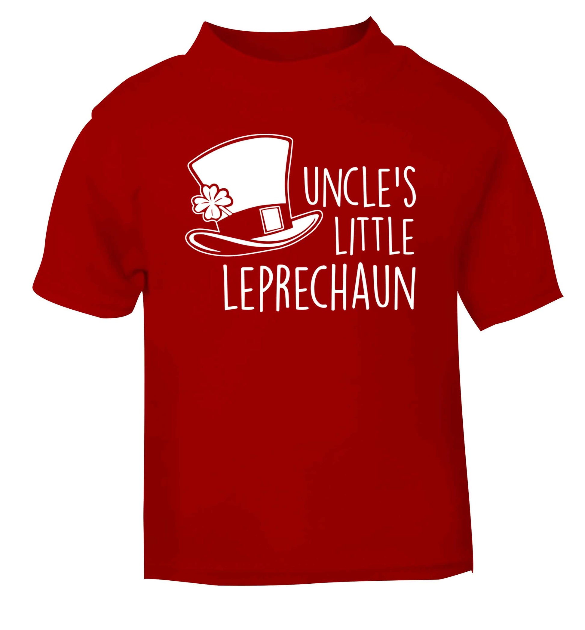 Uncles little leprechaun red baby toddler Tshirt 2 Years