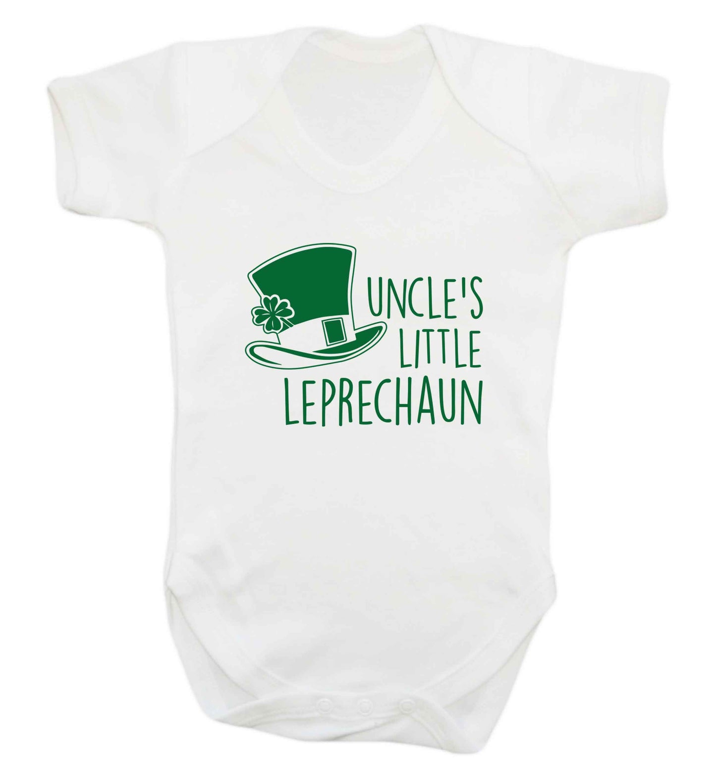Uncles little leprechaun baby vest white 18-24 months