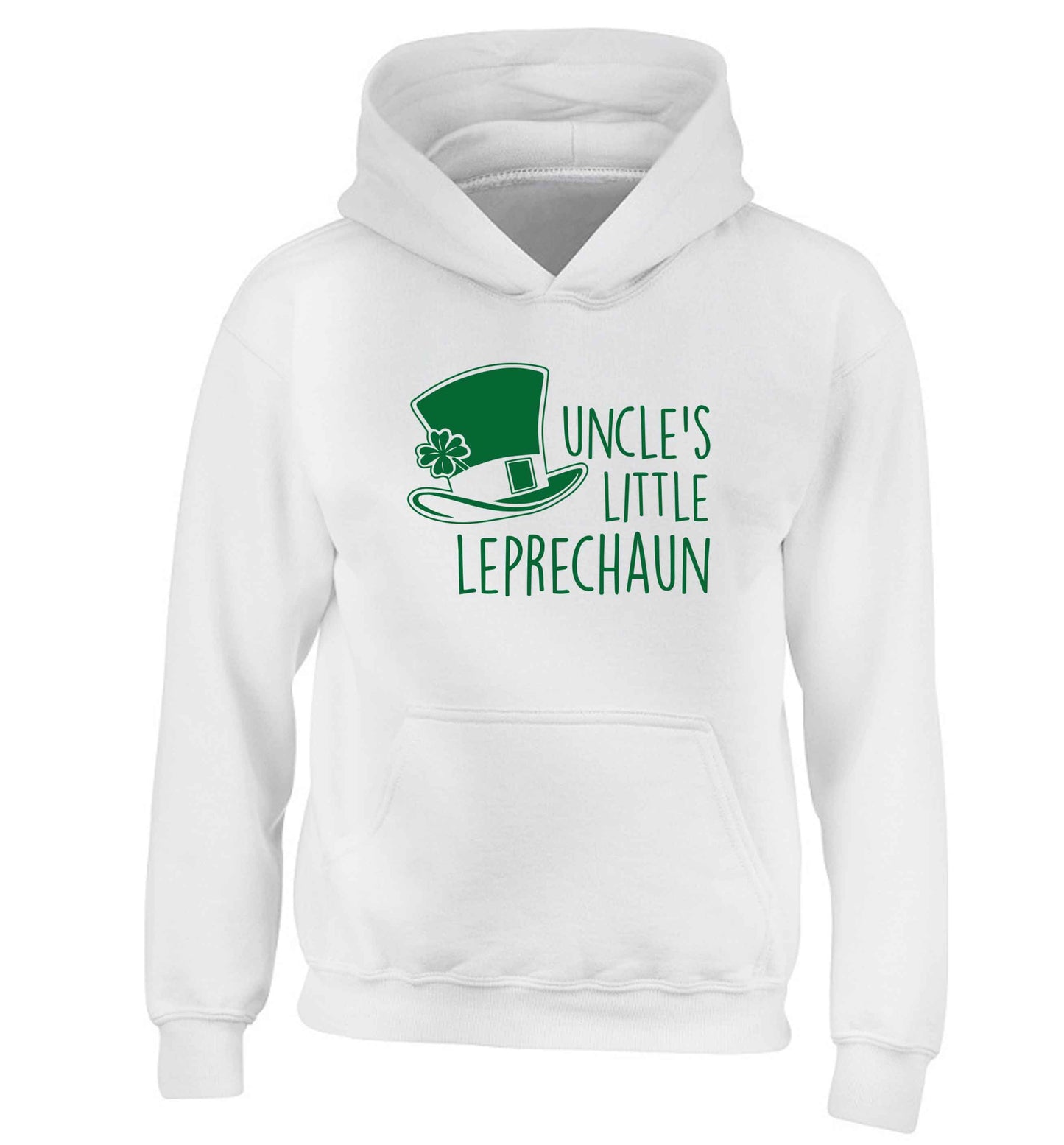 Uncles little leprechaun children's white hoodie 12-13 Years