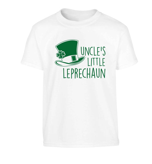 Uncles little leprechaun Children's white Tshirt 12-13 Years