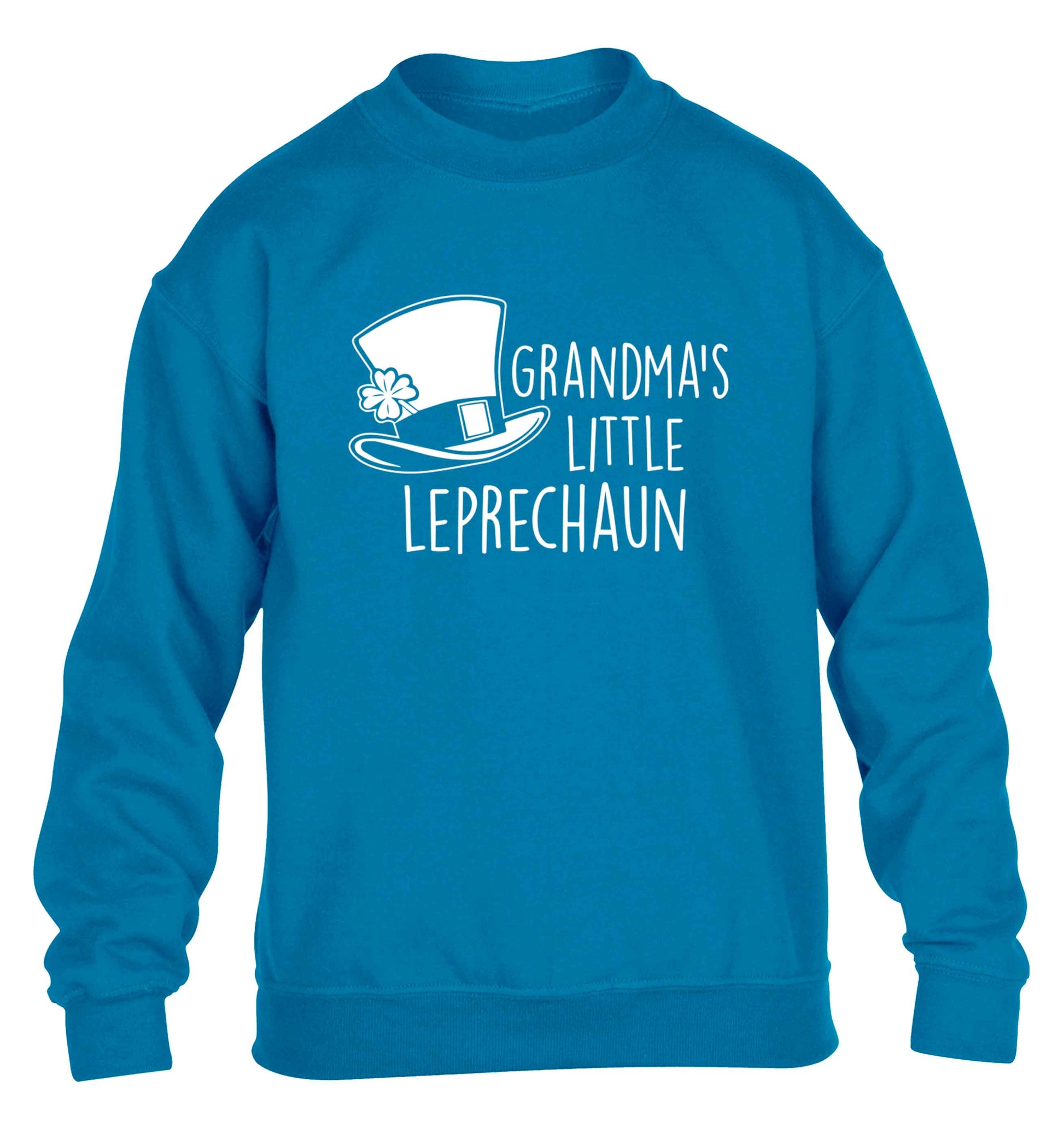 Grandma's little leprechaun children's blue sweater 12-13 Years