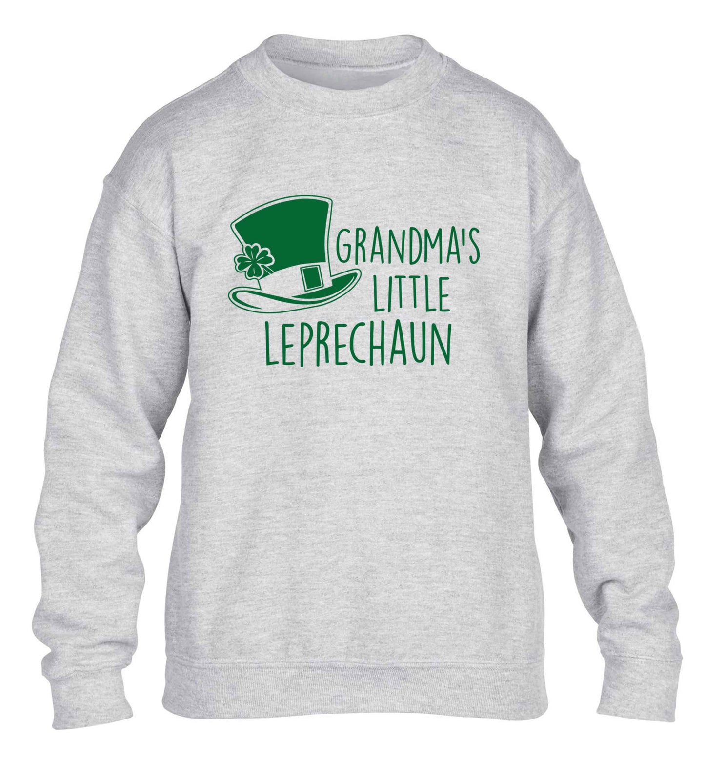 Grandma's little leprechaun children's grey sweater 12-13 Years