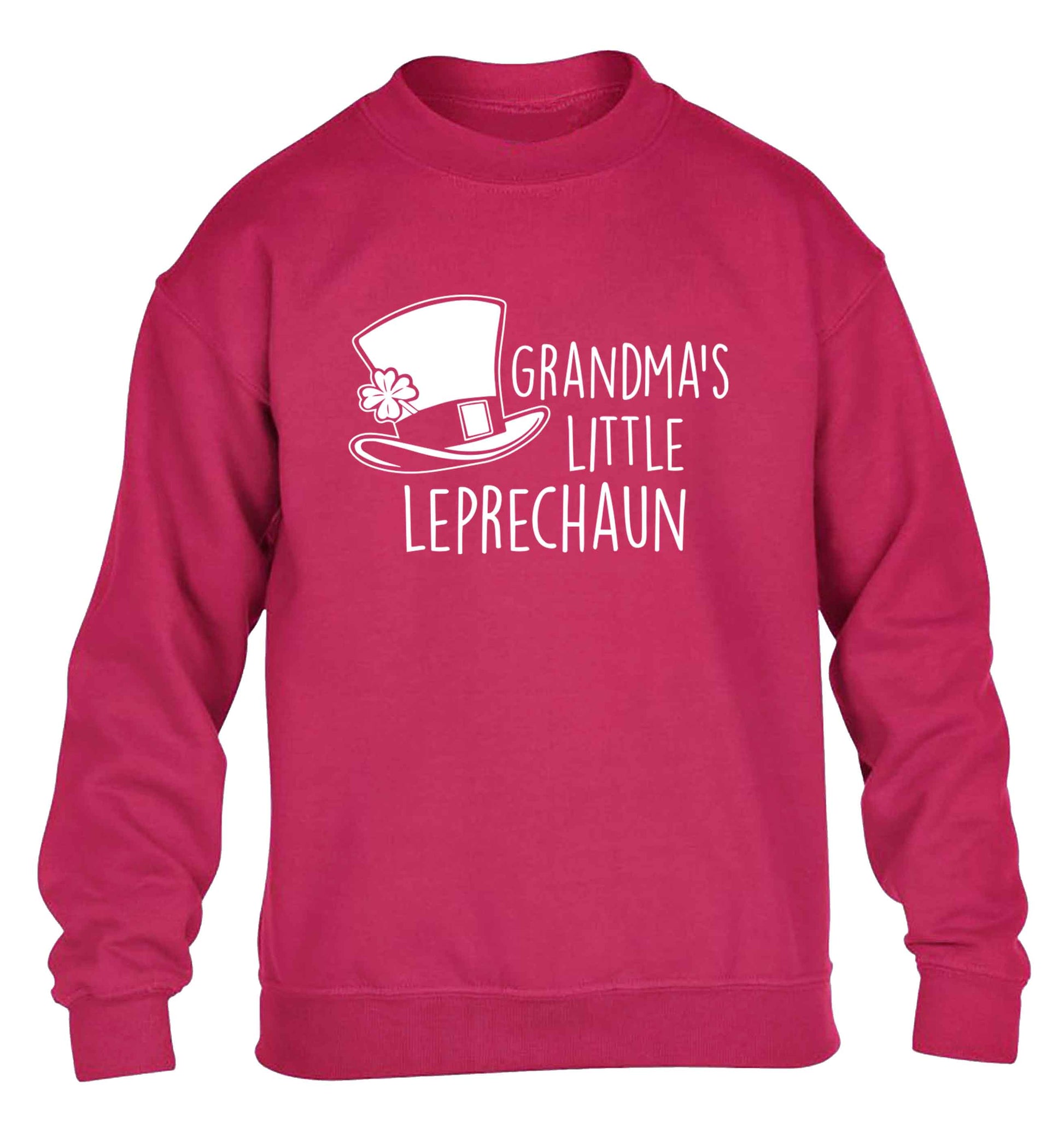 Grandma's little leprechaun children's pink sweater 12-13 Years