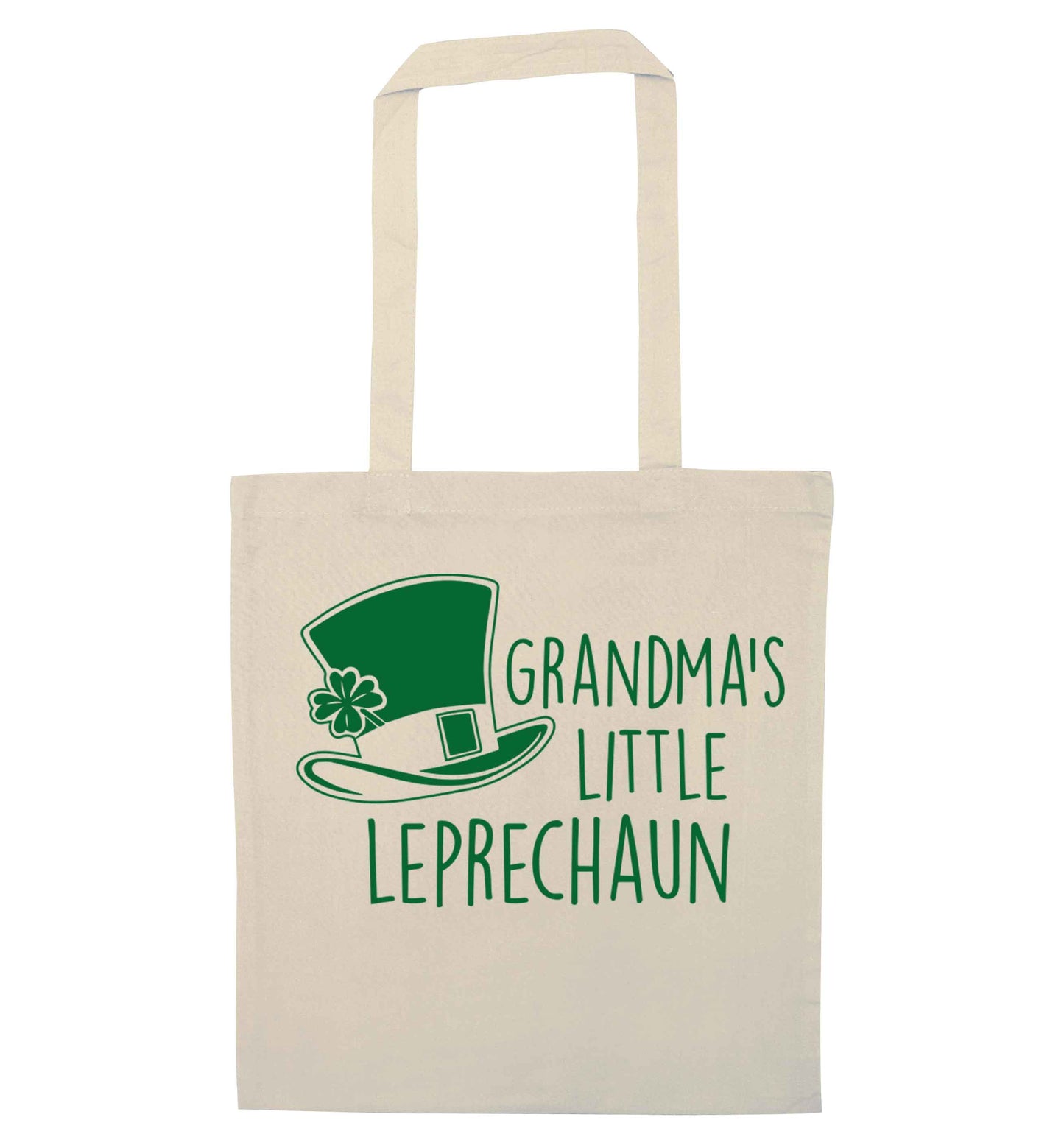 Grandma's little leprechaun natural tote bag