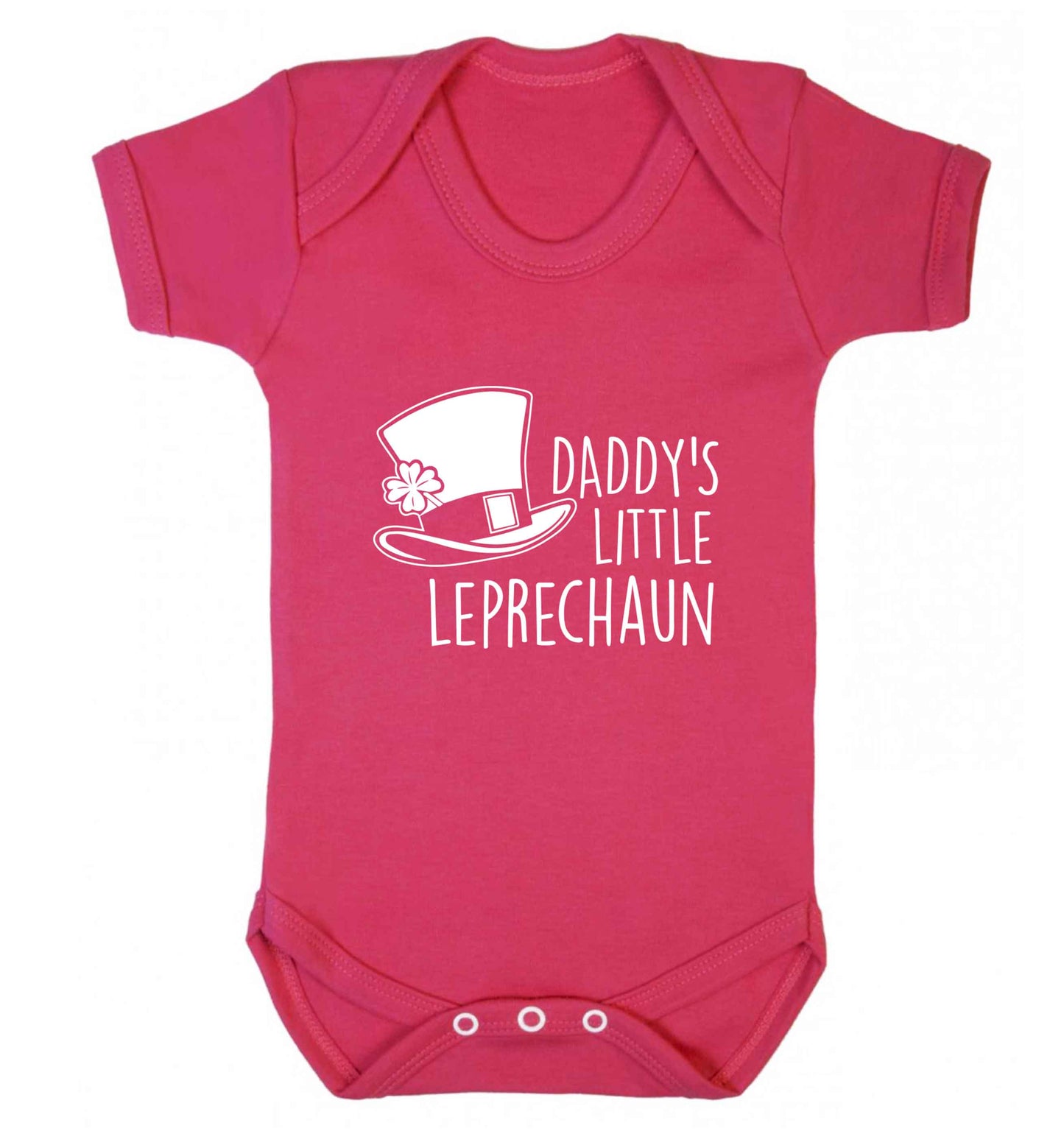 Daddy's lucky charm baby vest dark pink 18-24 months