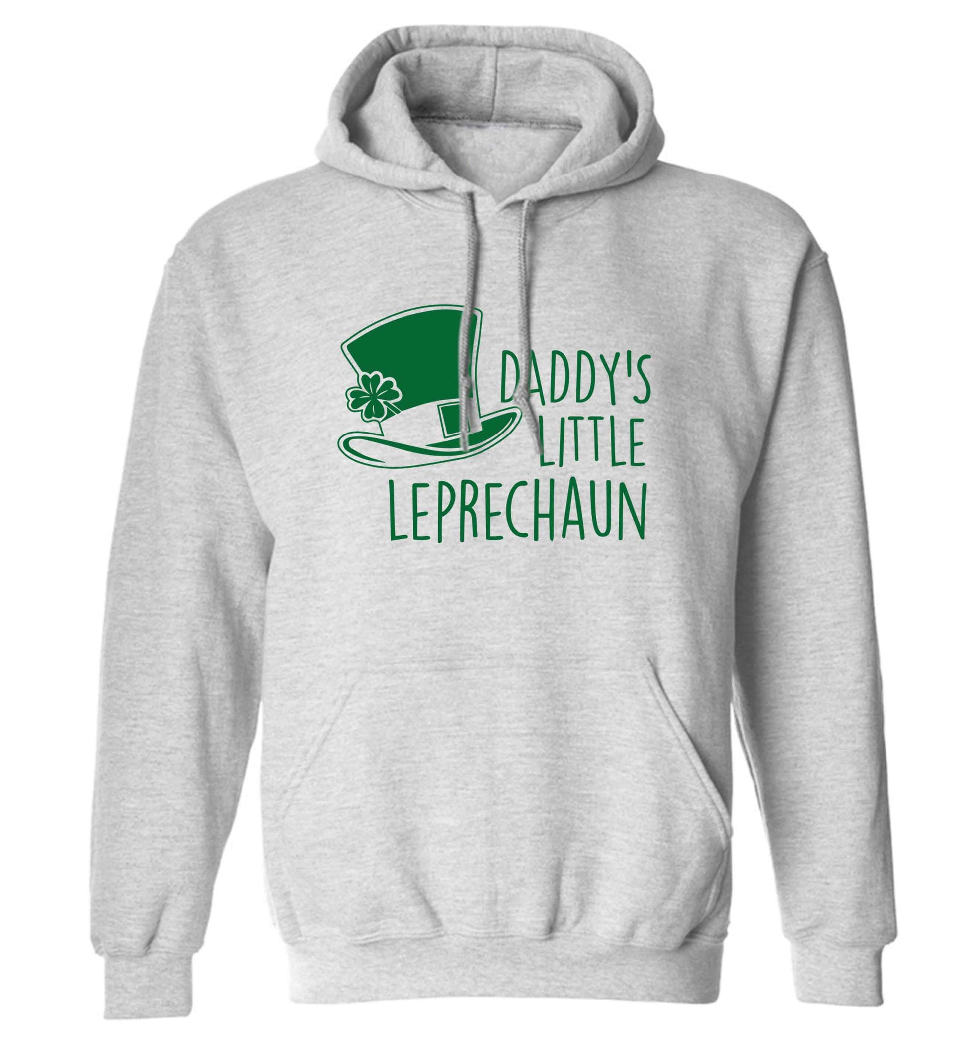 Daddy's lucky charm adults unisex grey hoodie 2XL