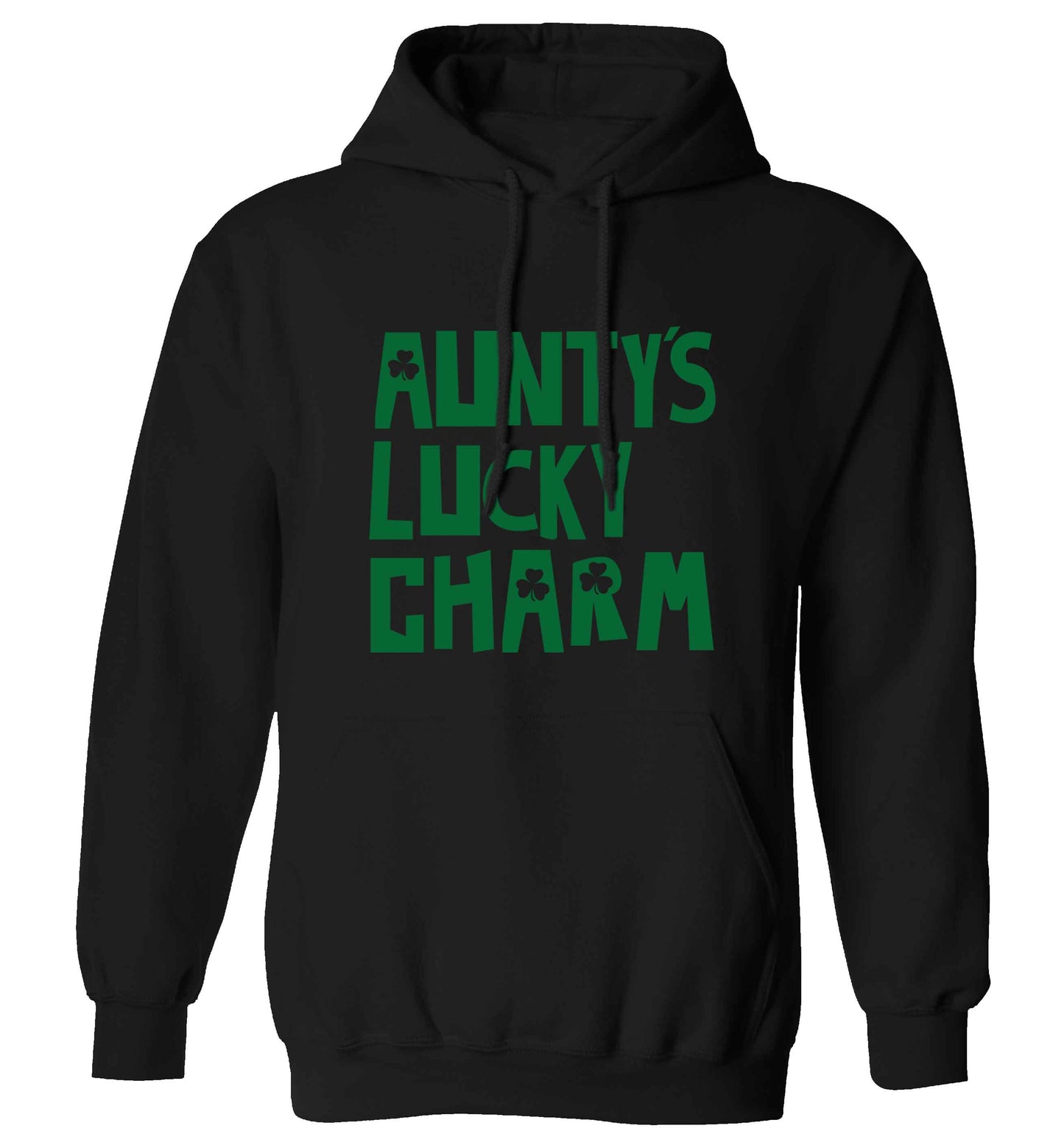 Aunty's lucky charm adults unisex black hoodie 2XL