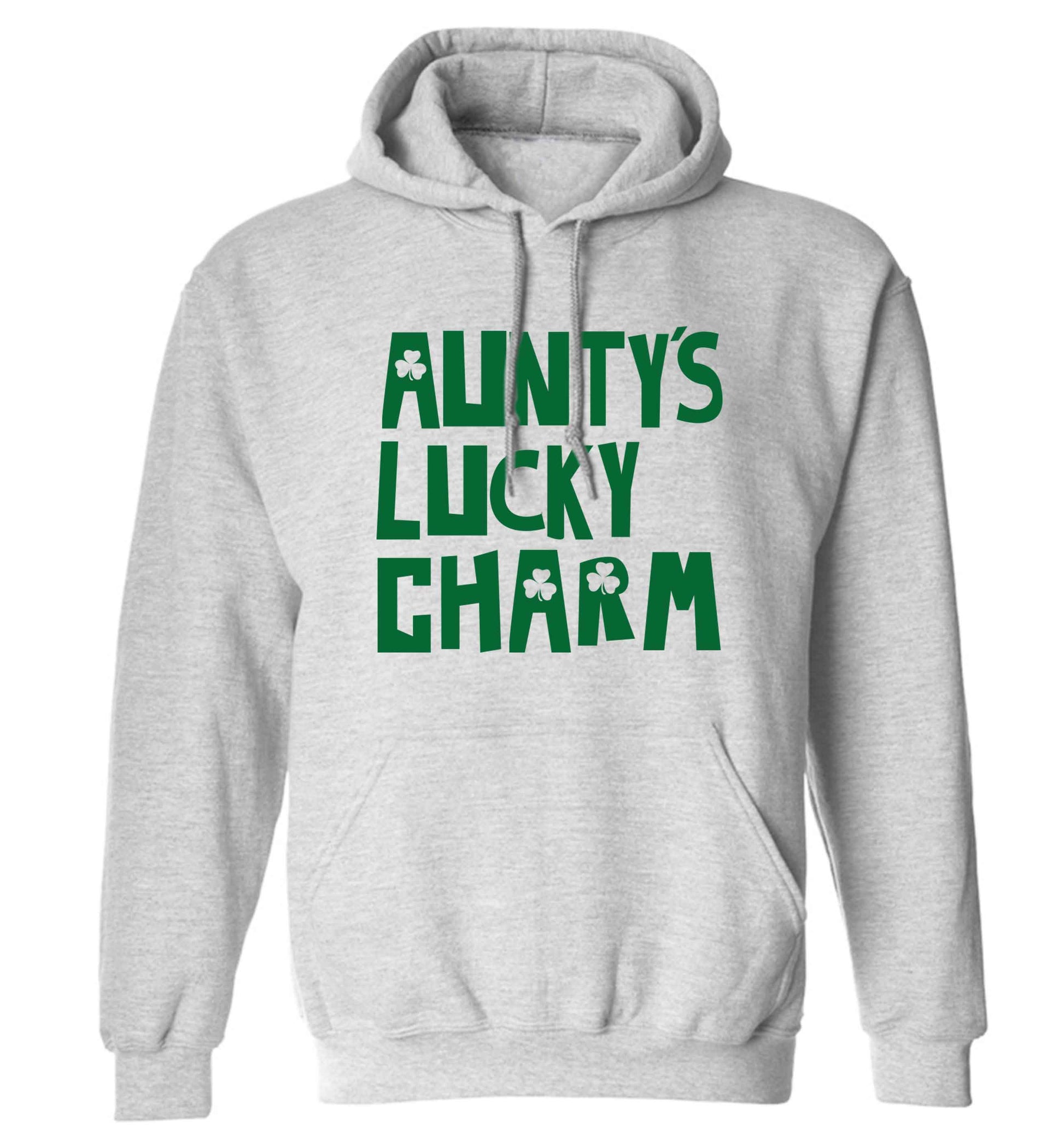 Aunty's lucky charm adults unisex grey hoodie 2XL
