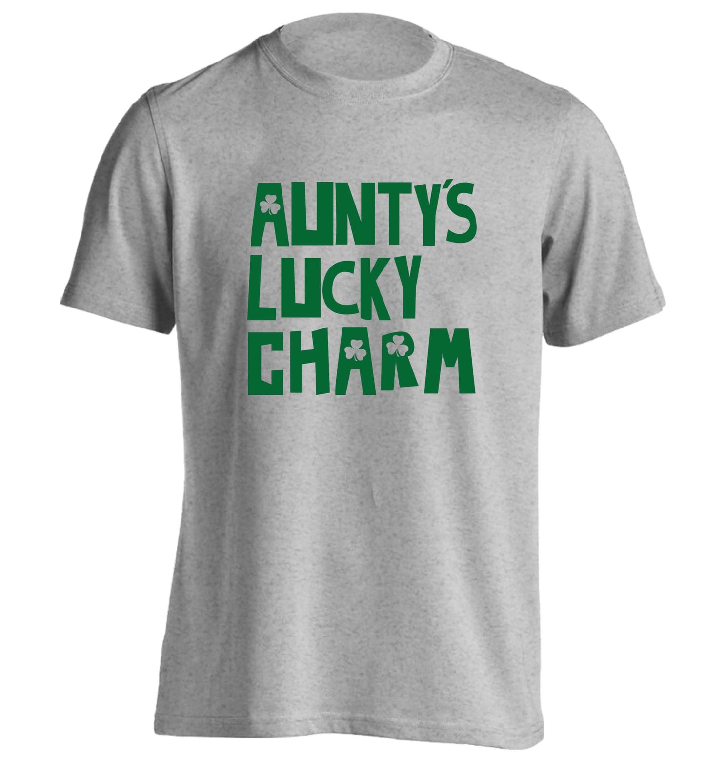 Aunty's lucky charm adults unisex grey Tshirt 2XL