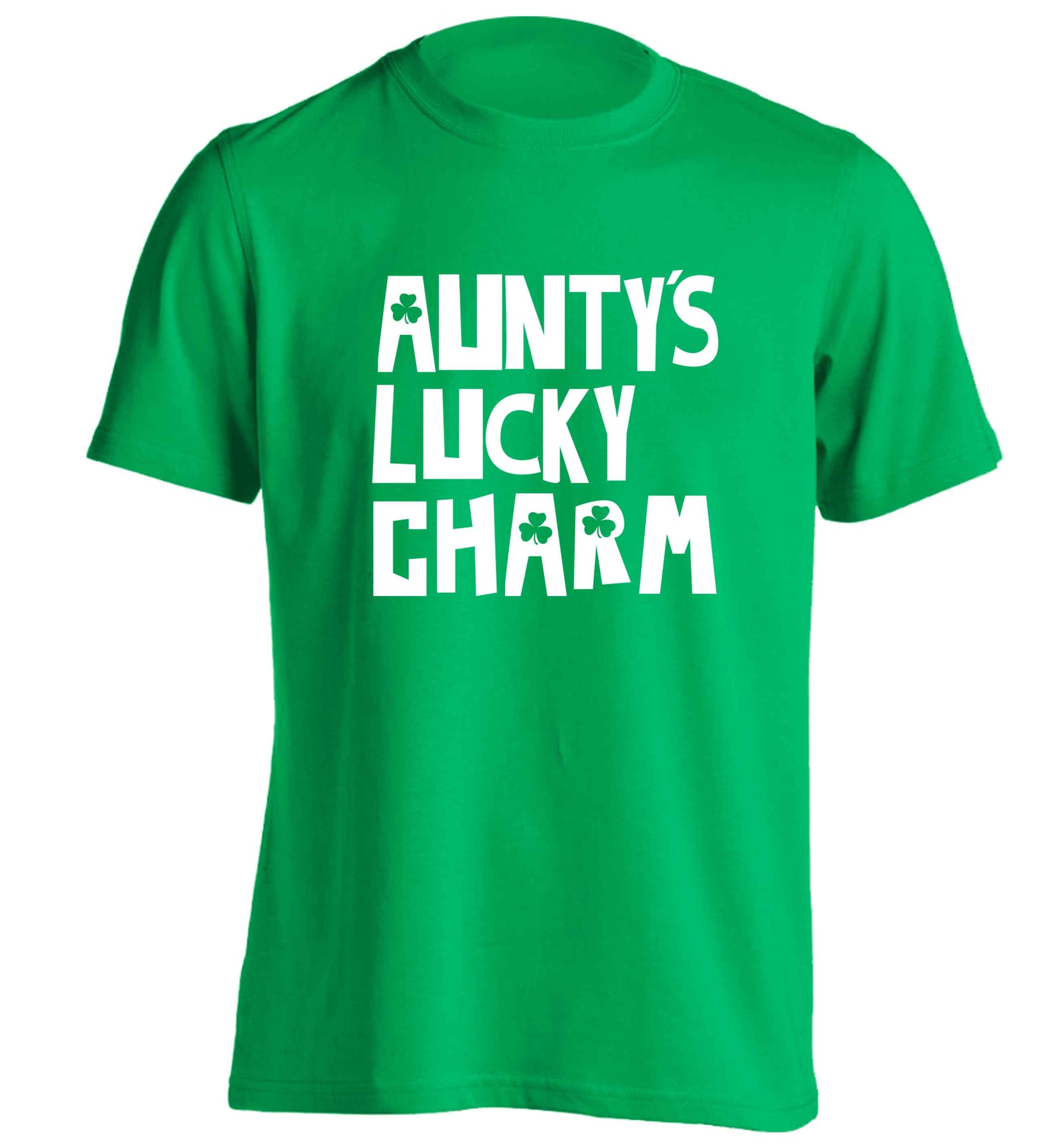 Aunty's lucky charm adults unisex green Tshirt 2XL