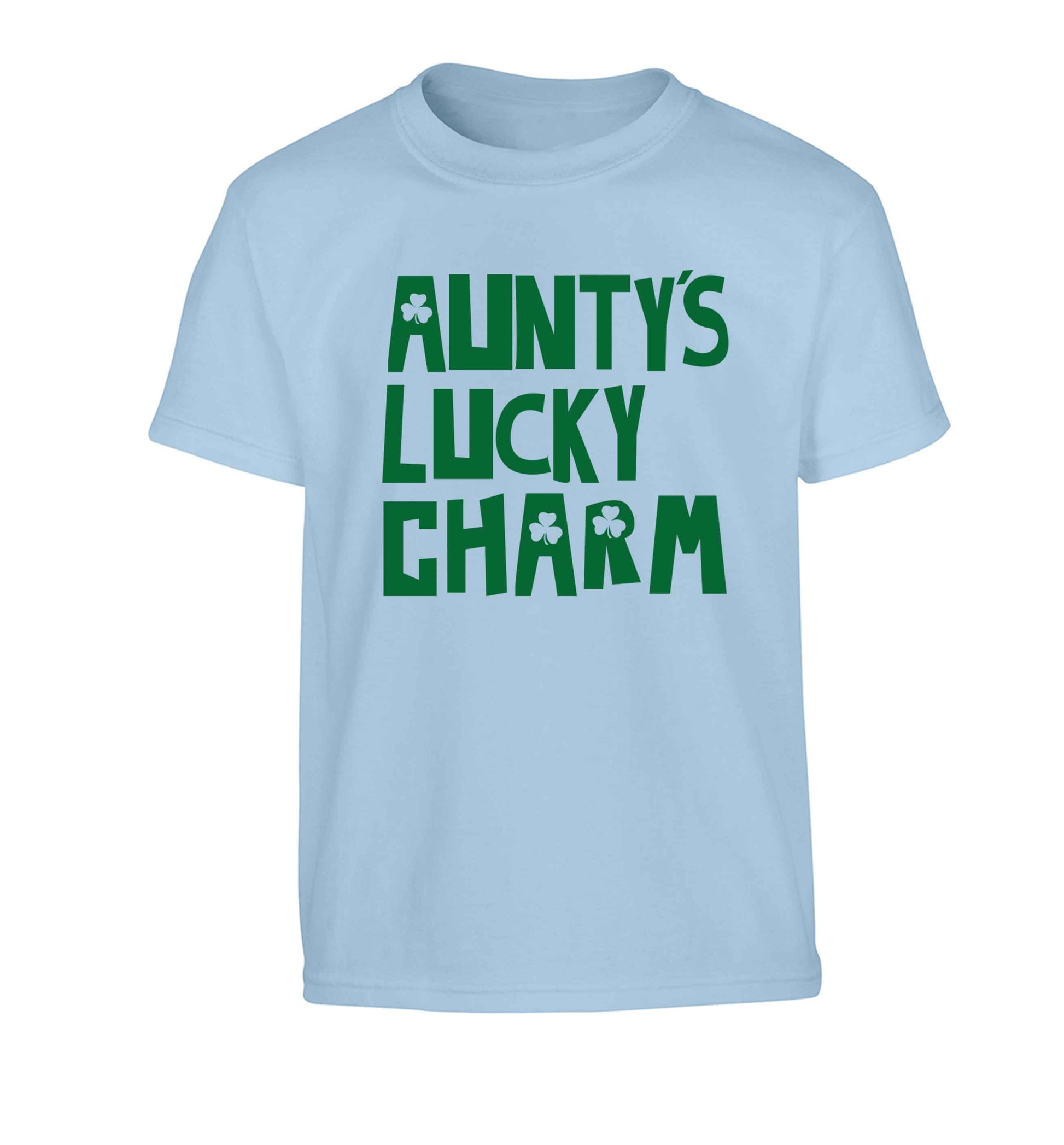Aunty's lucky charm Children's light blue Tshirt 12-13 Years