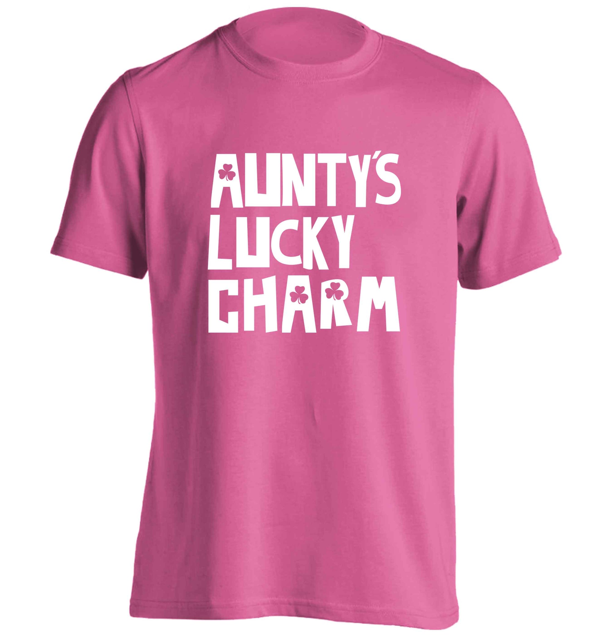 Aunty's lucky charm adults unisex pink Tshirt 2XL