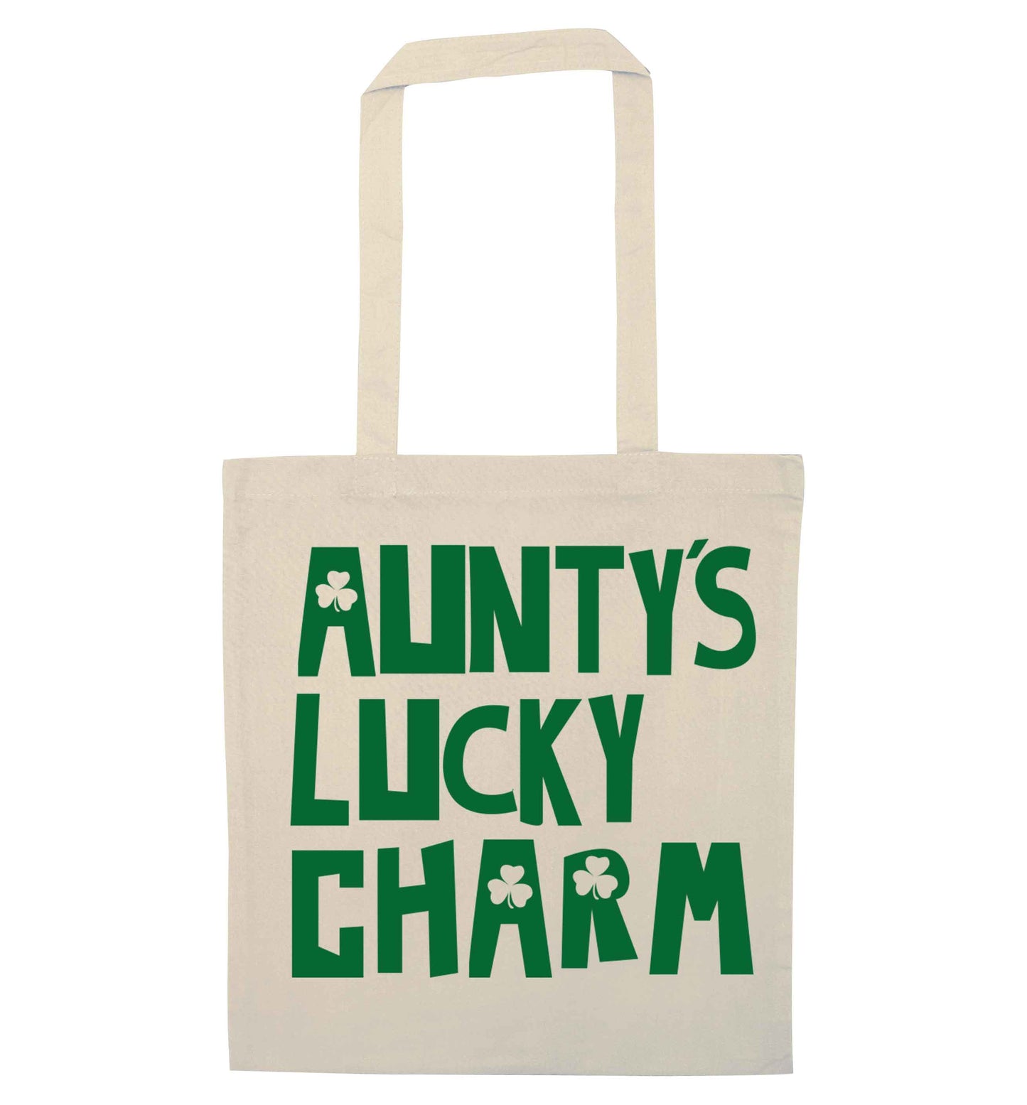 Aunty's lucky charm natural tote bag