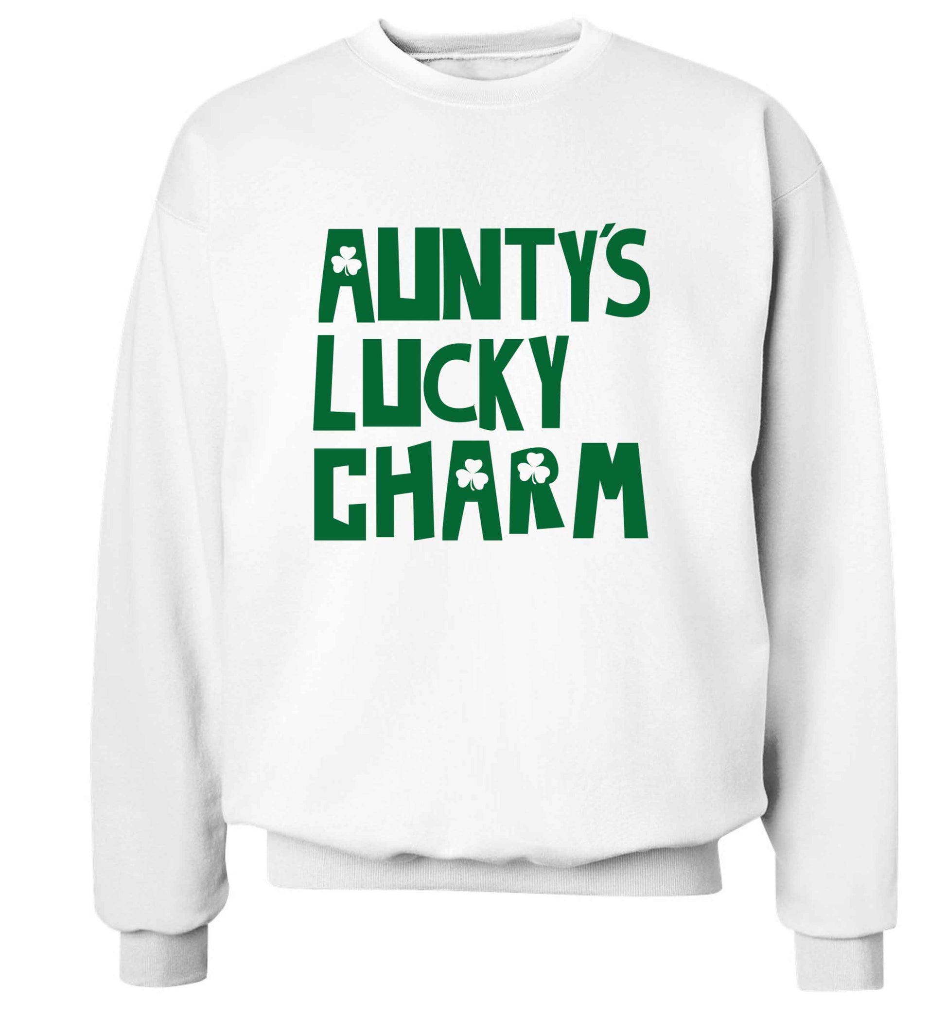 Aunty's lucky charm adult's unisex white sweater 2XL