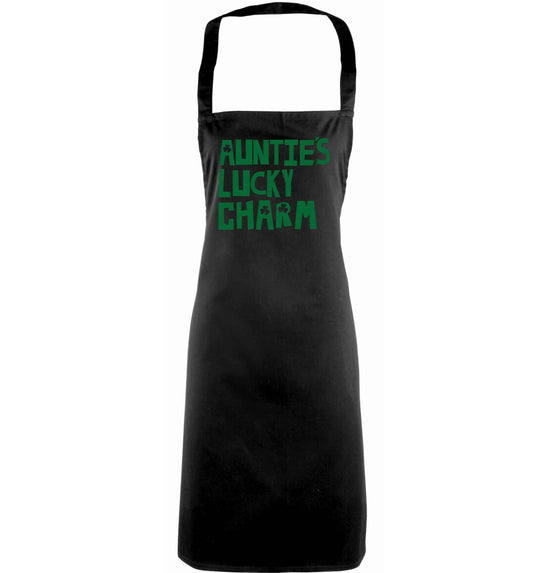 Auntie's lucky charm adults black apron
