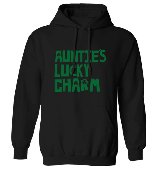 Auntie's lucky charm adults unisex black hoodie 2XL
