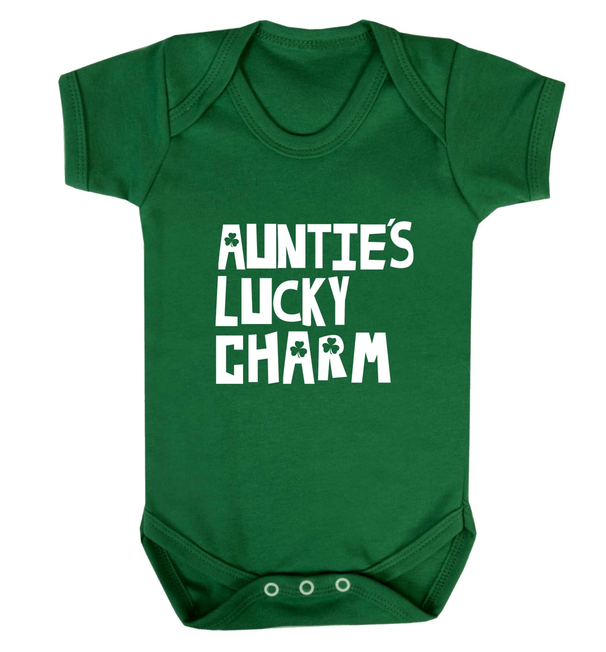 Auntie's lucky charm baby vest green 18-24 months