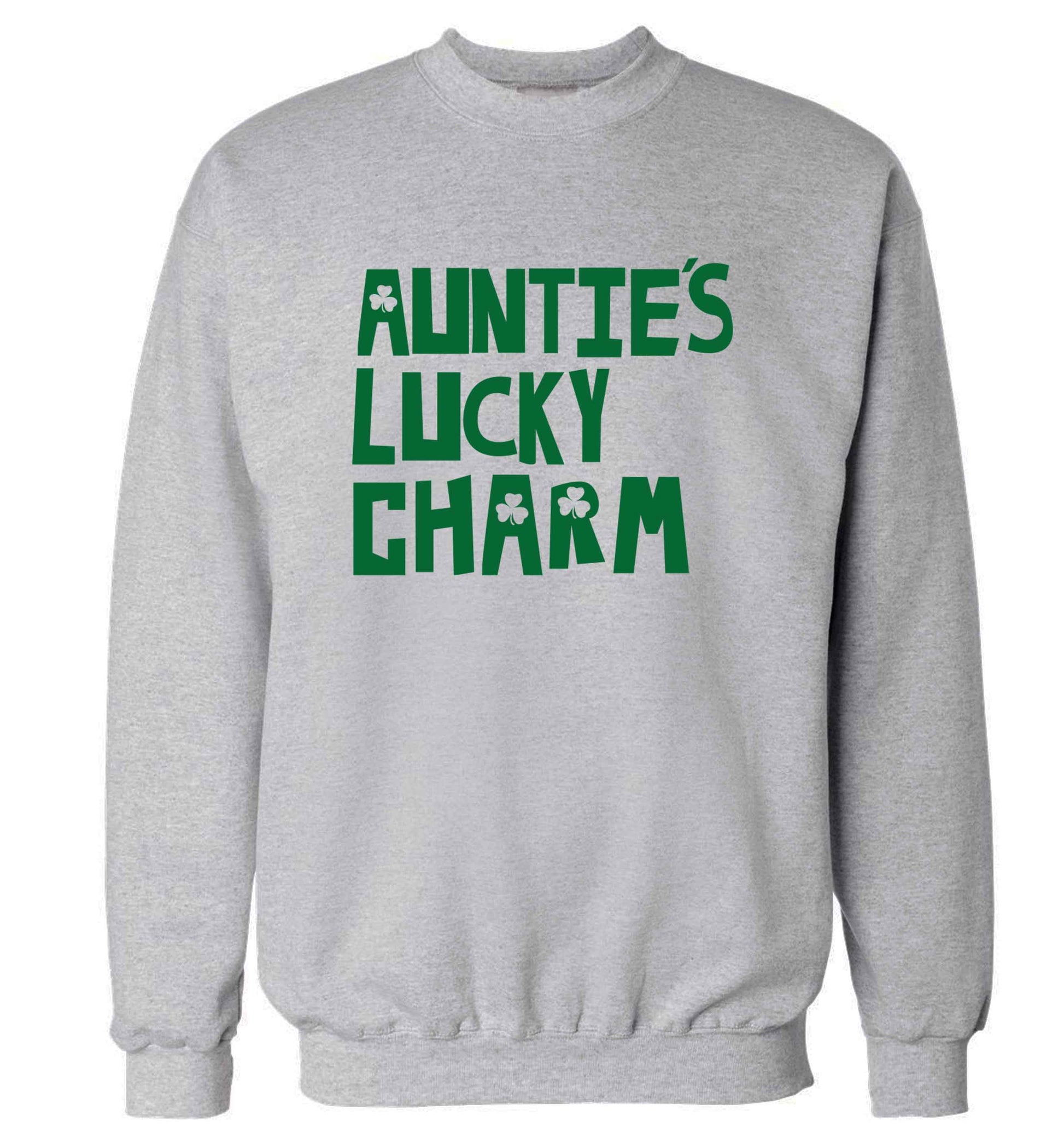 Auntie's lucky charm adult's unisex grey sweater 2XL