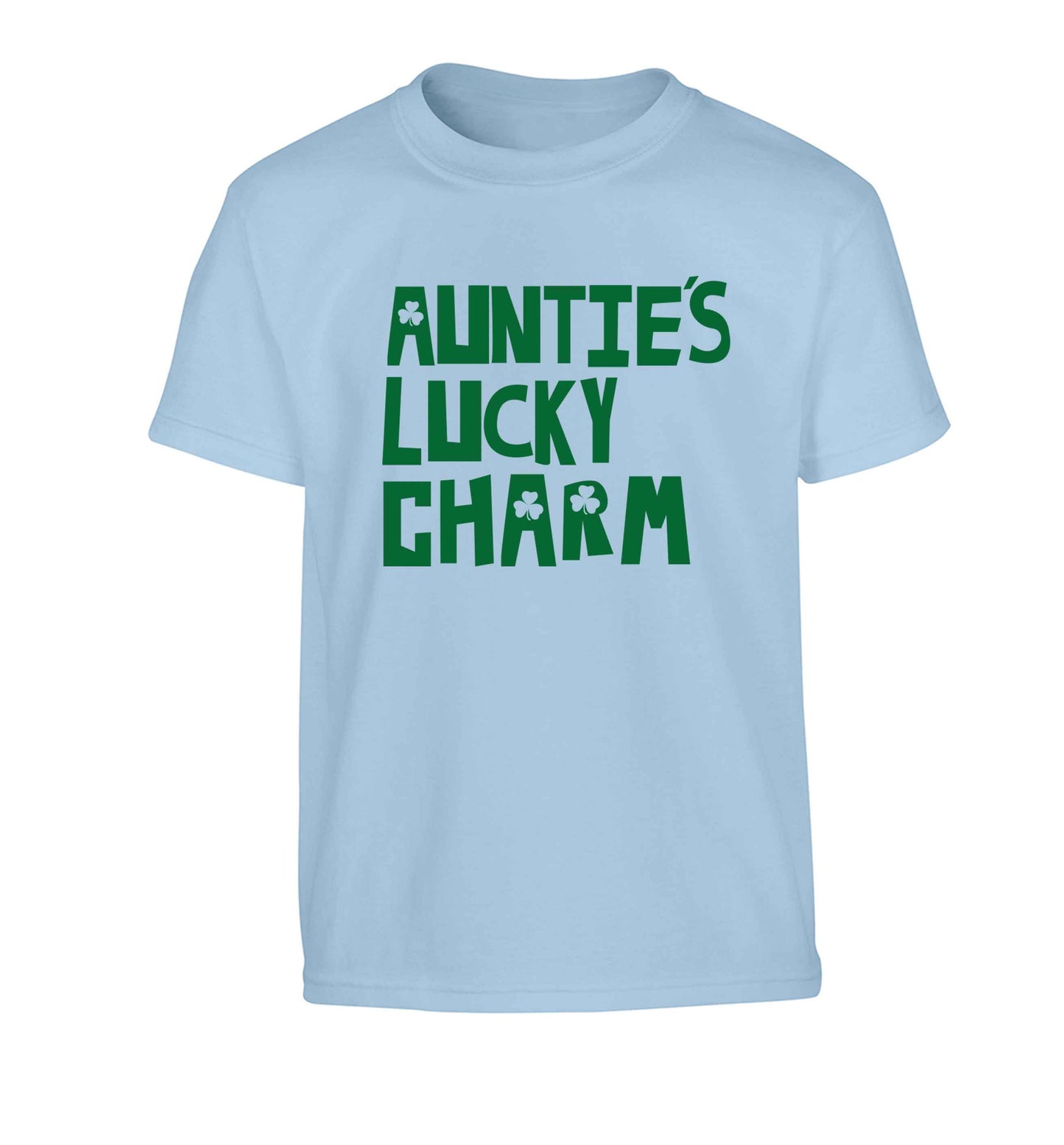 Auntie's lucky charm Children's light blue Tshirt 12-13 Years