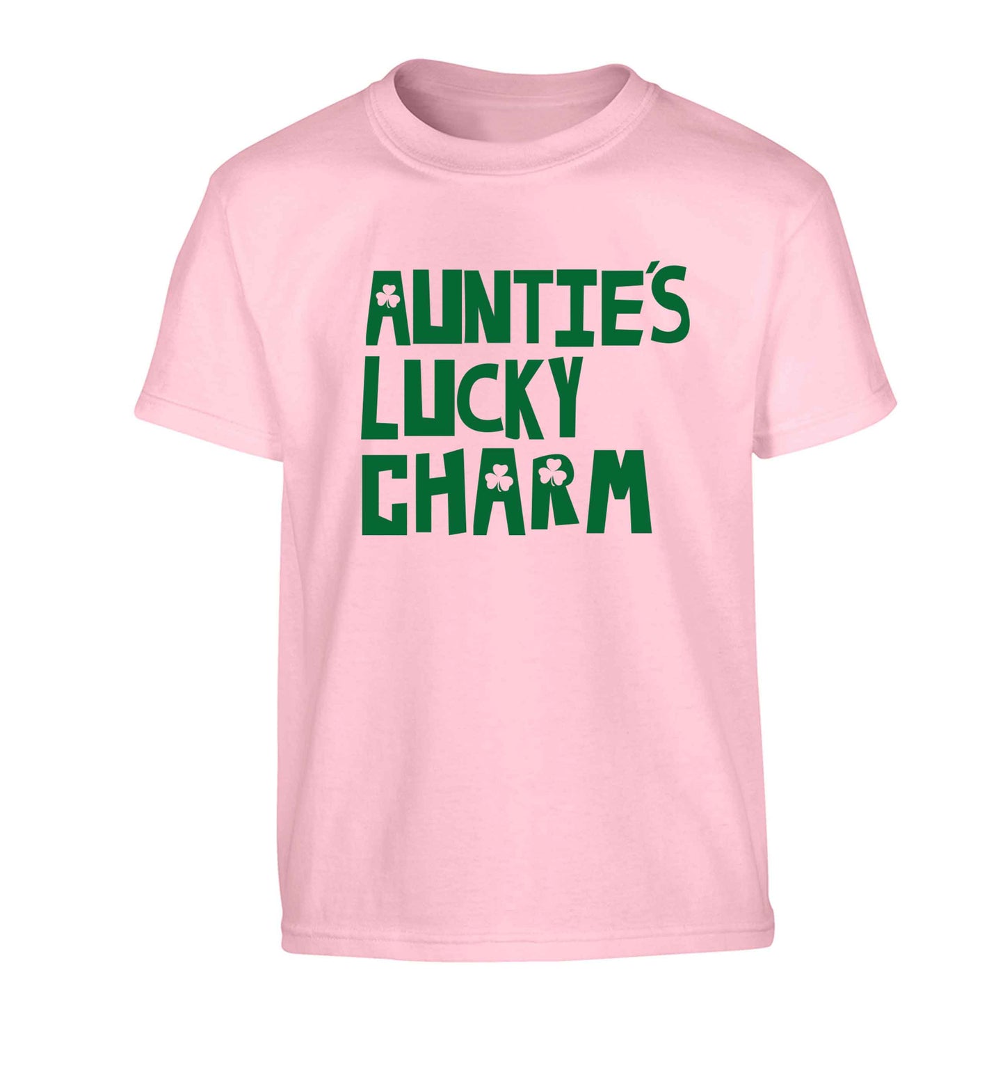 Auntie's lucky charm Children's light pink Tshirt 12-13 Years