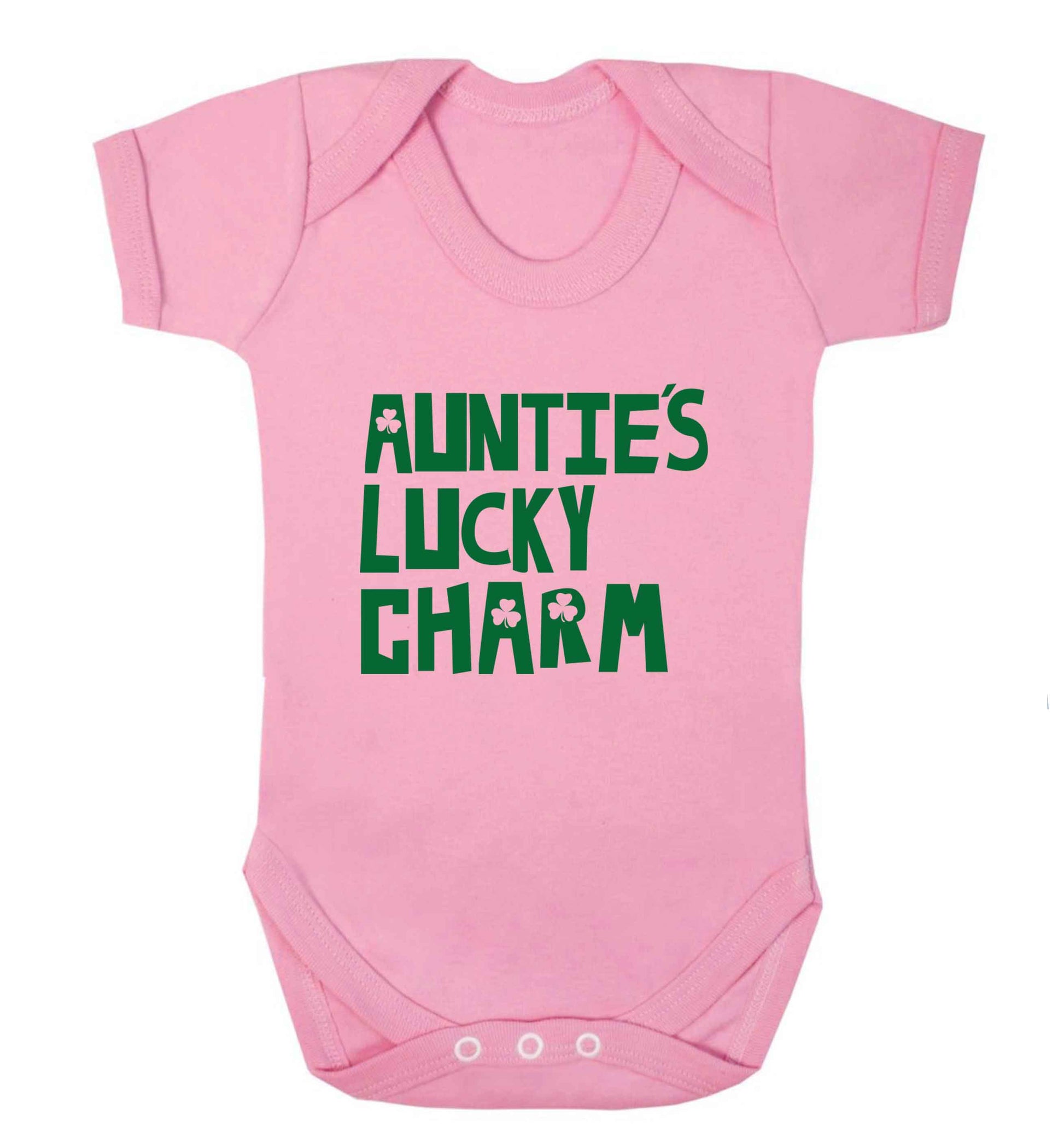 Auntie's lucky charm baby vest pale pink 18-24 months