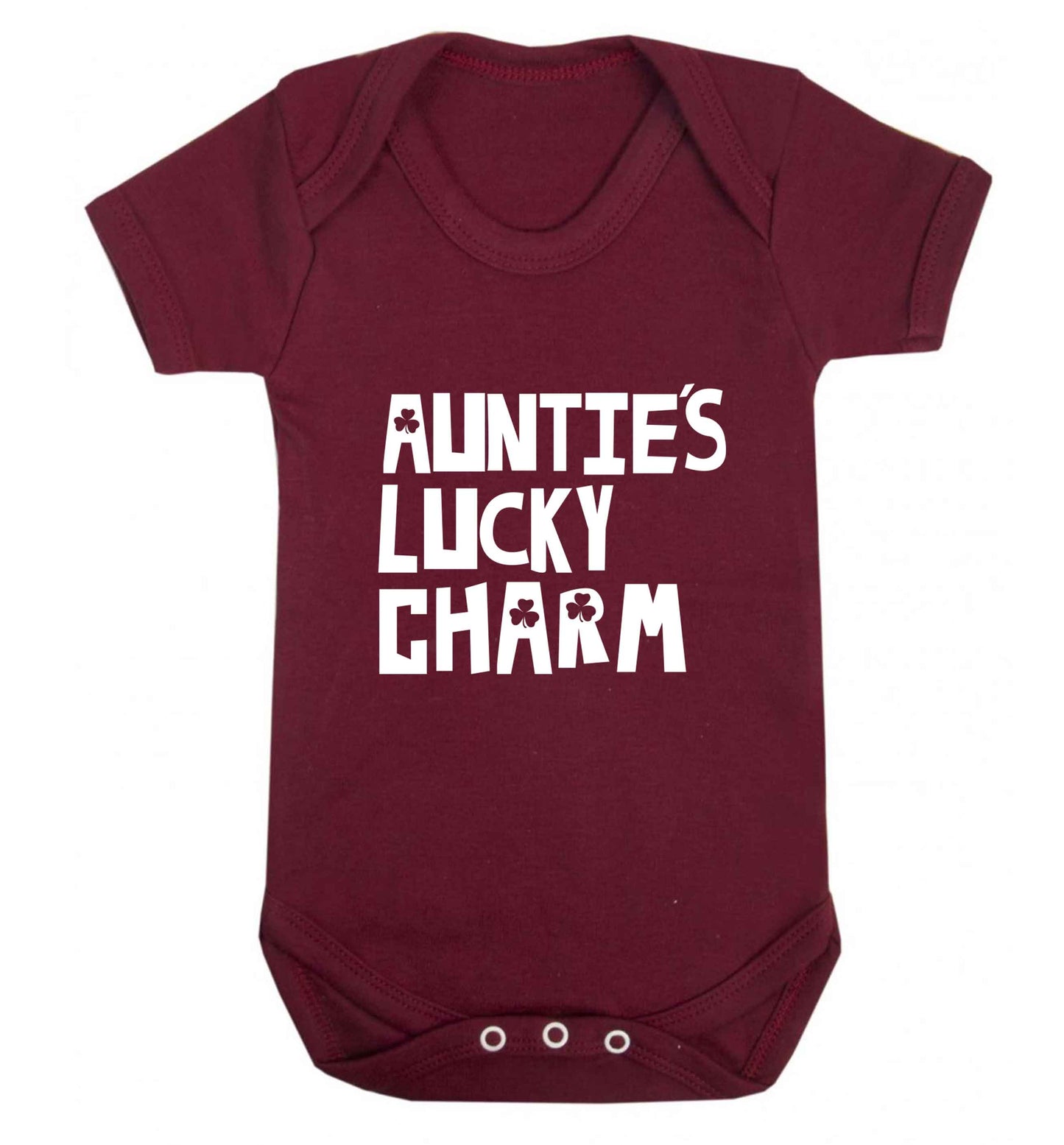 Auntie's lucky charm baby vest maroon 18-24 months