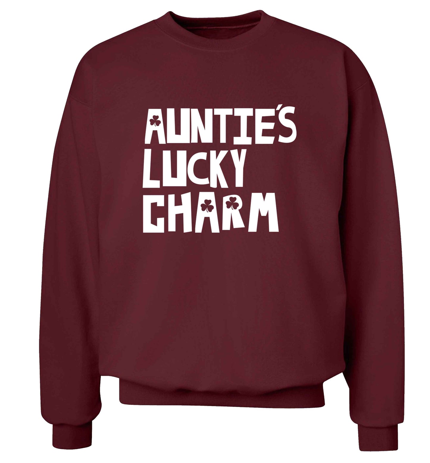Auntie's lucky charm adult's unisex maroon sweater 2XL