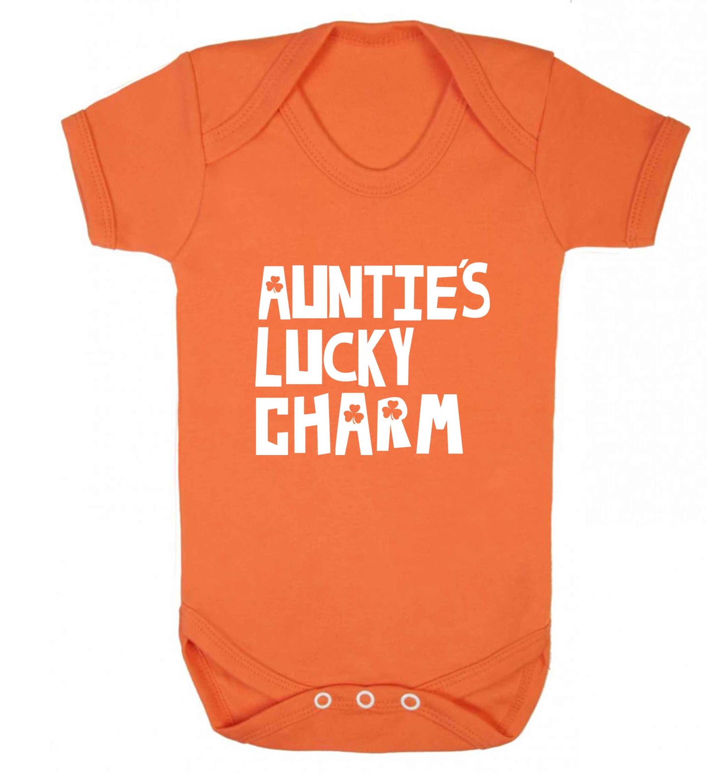 Auntie's lucky charm baby vest orange 18-24 months
