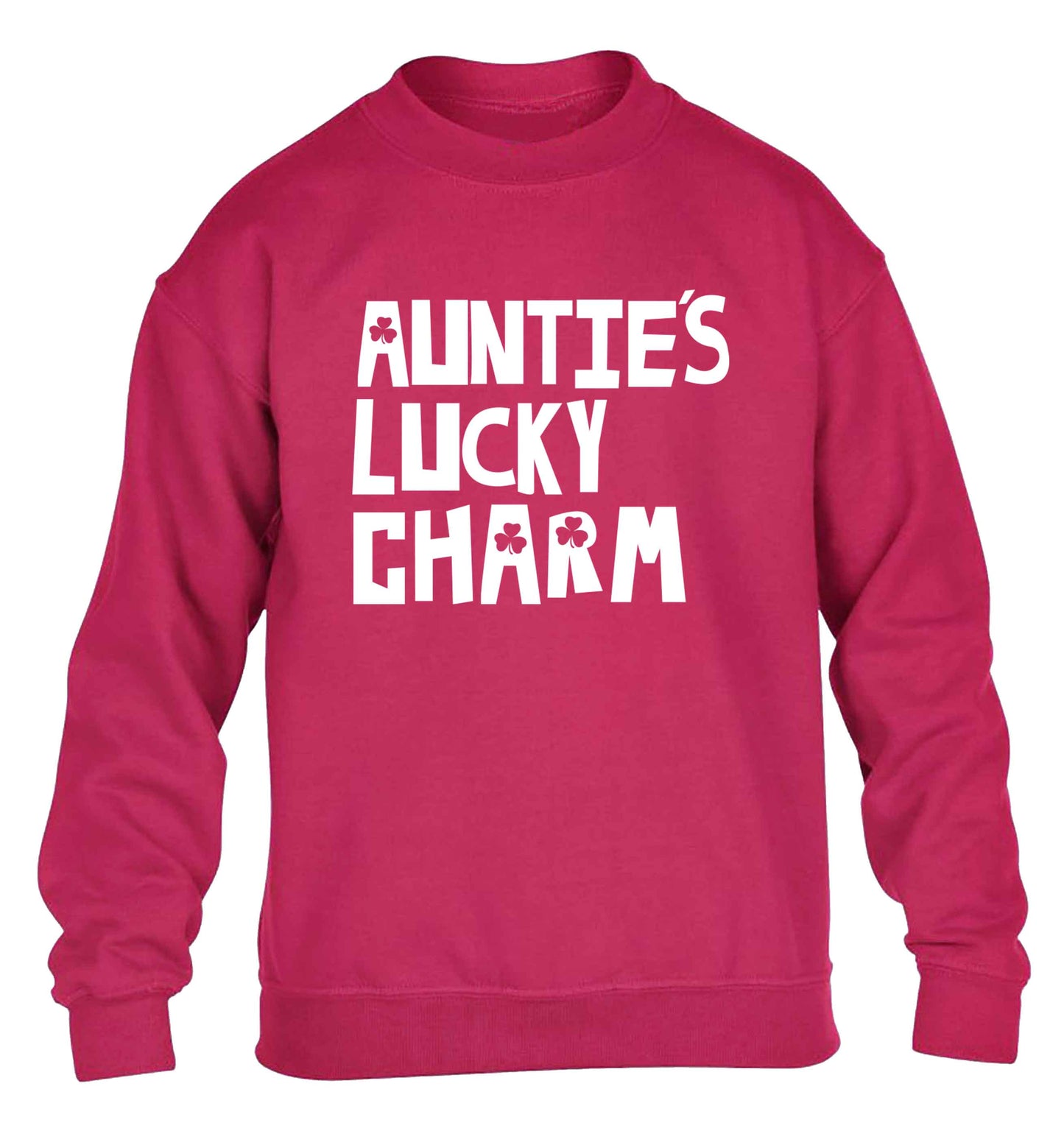 Auntie's lucky charm children's pink sweater 12-13 Years