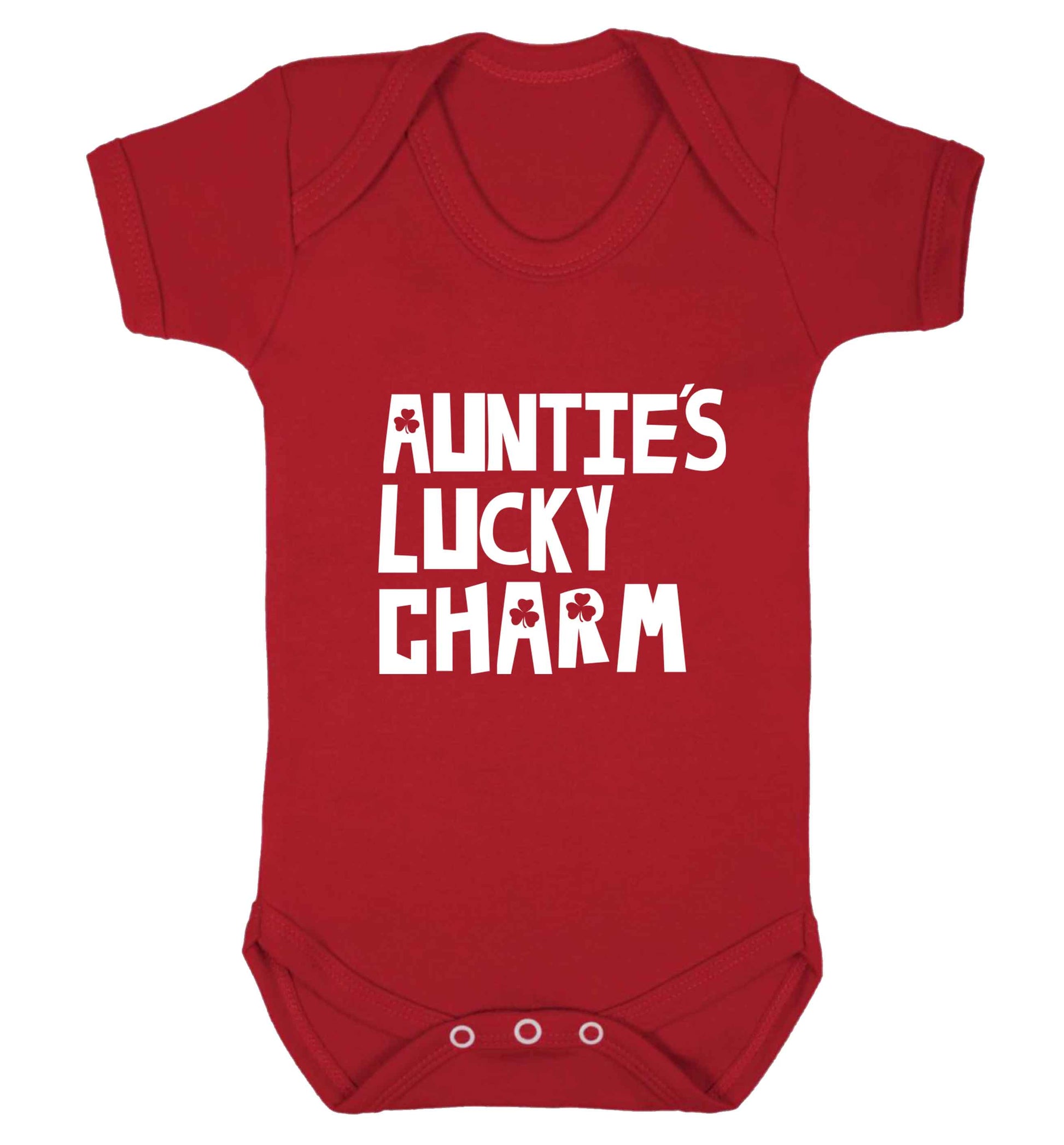 Auntie's lucky charm baby vest red 18-24 months
