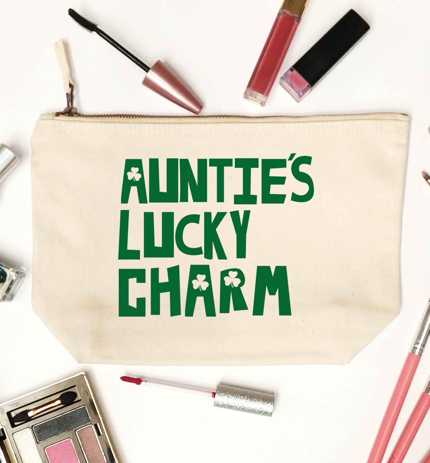 Auntie's lucky charm natural makeup bag