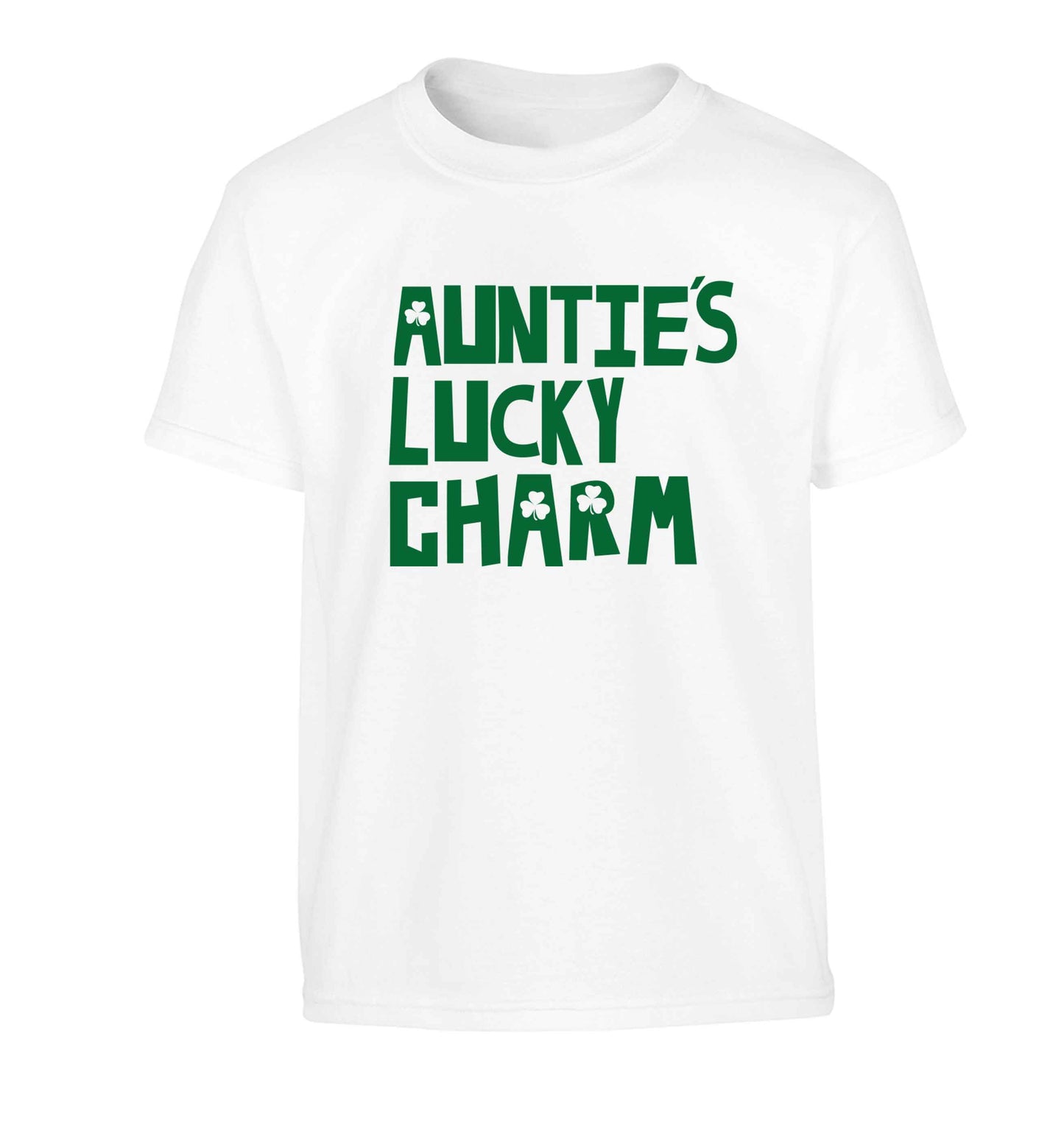 Auntie's lucky charm Children's white Tshirt 12-13 Years