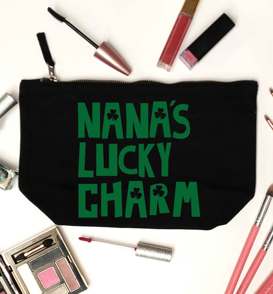 Nana's lucky charm black makeup bag