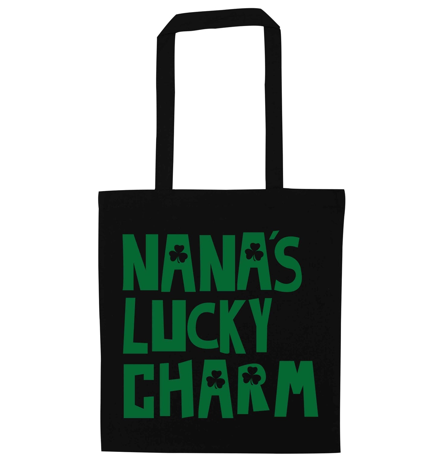Nana's lucky charm black tote bag