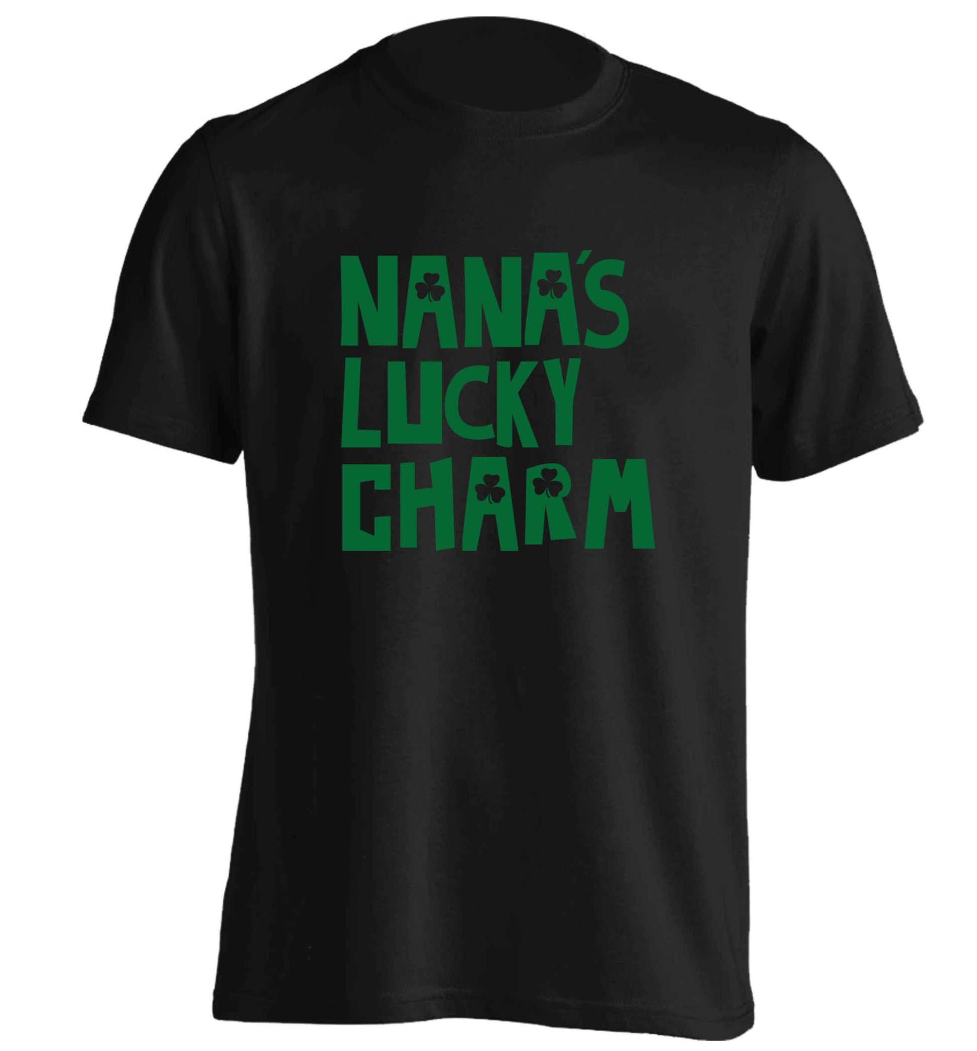 Nana's lucky charm adults unisex black Tshirt 2XL