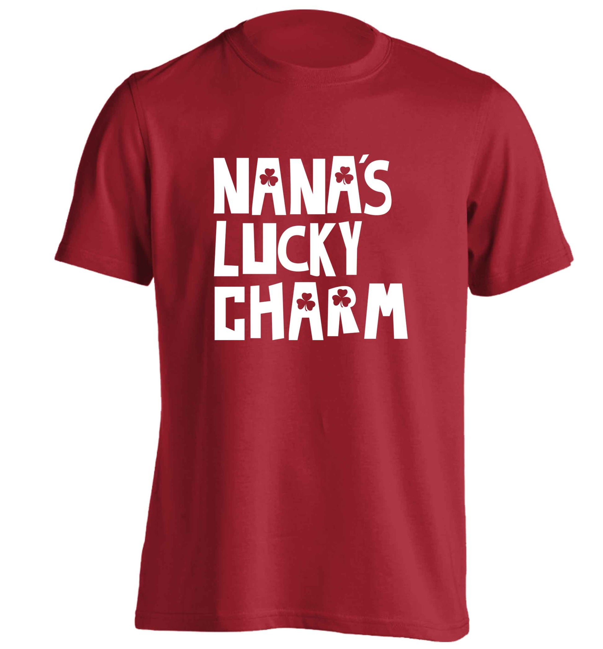 Nana's lucky charm adults unisex red Tshirt 2XL