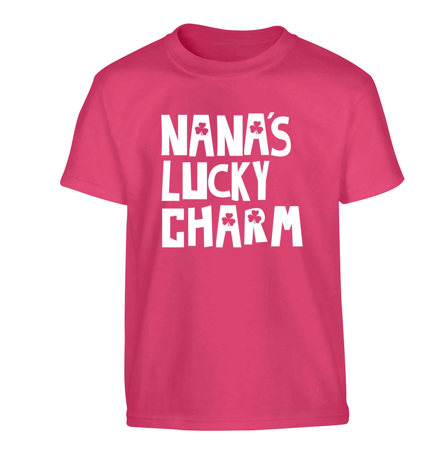 Nana's lucky charm Children's pink Tshirt 12-13 Years