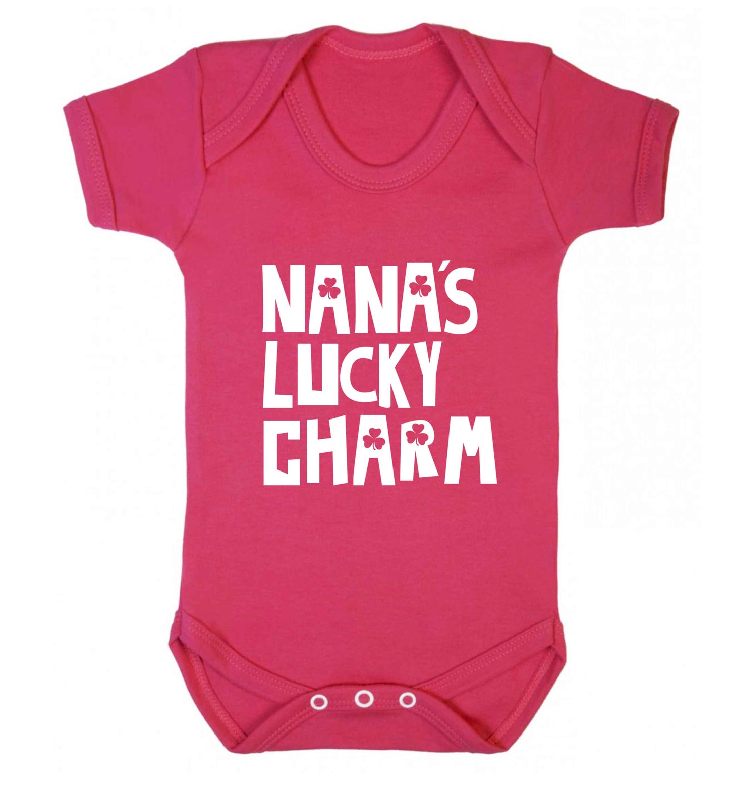 Nana's lucky charm baby vest dark pink 18-24 months
